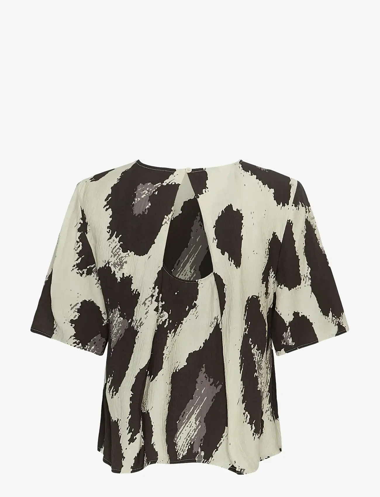 MSCH Copenhagen - MSCHKaralie Jusia 2/4 Top - kurzämlige blusen - licorice leo - 2