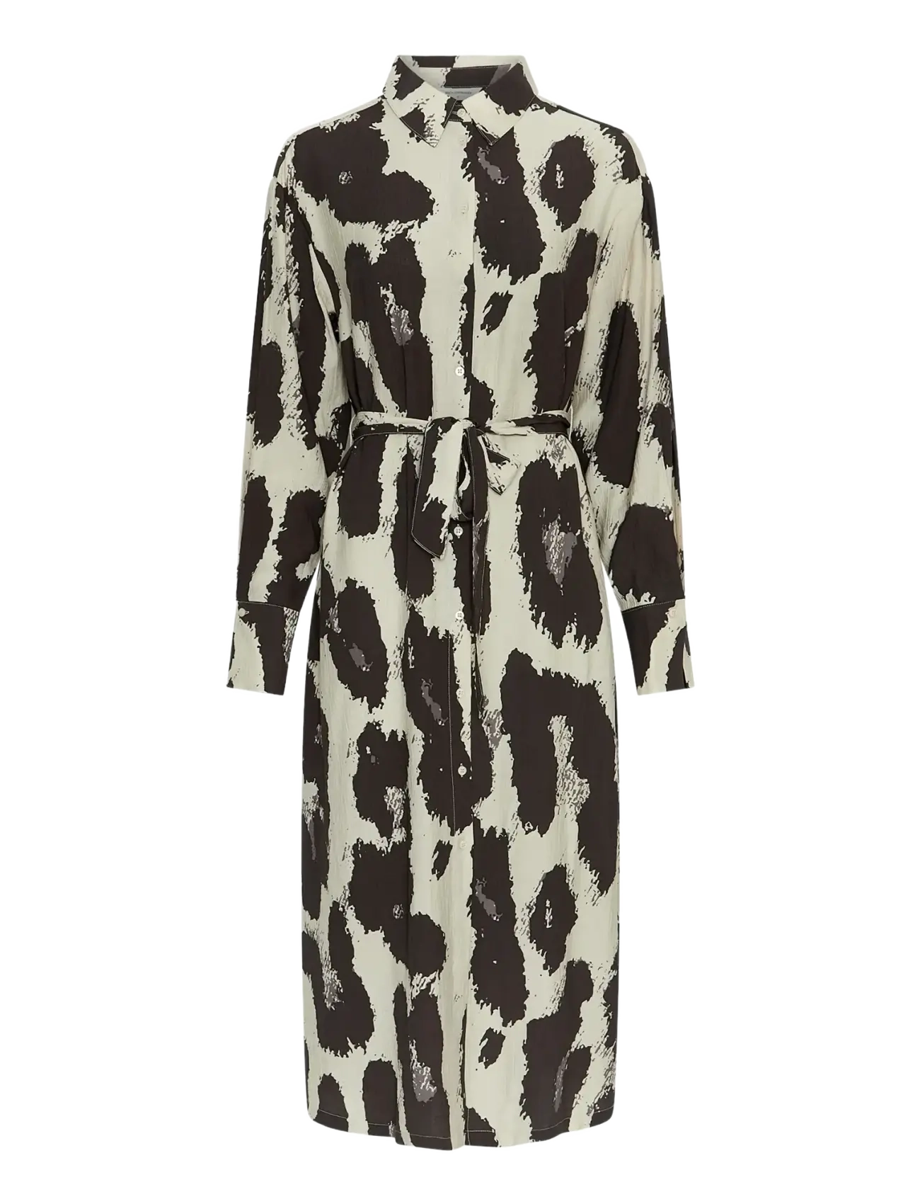 MSCH Copenhagen MSCHKaralie Jusia Shirt Dress AOP - MSCH Copenhagen - LICORICE LEO / black