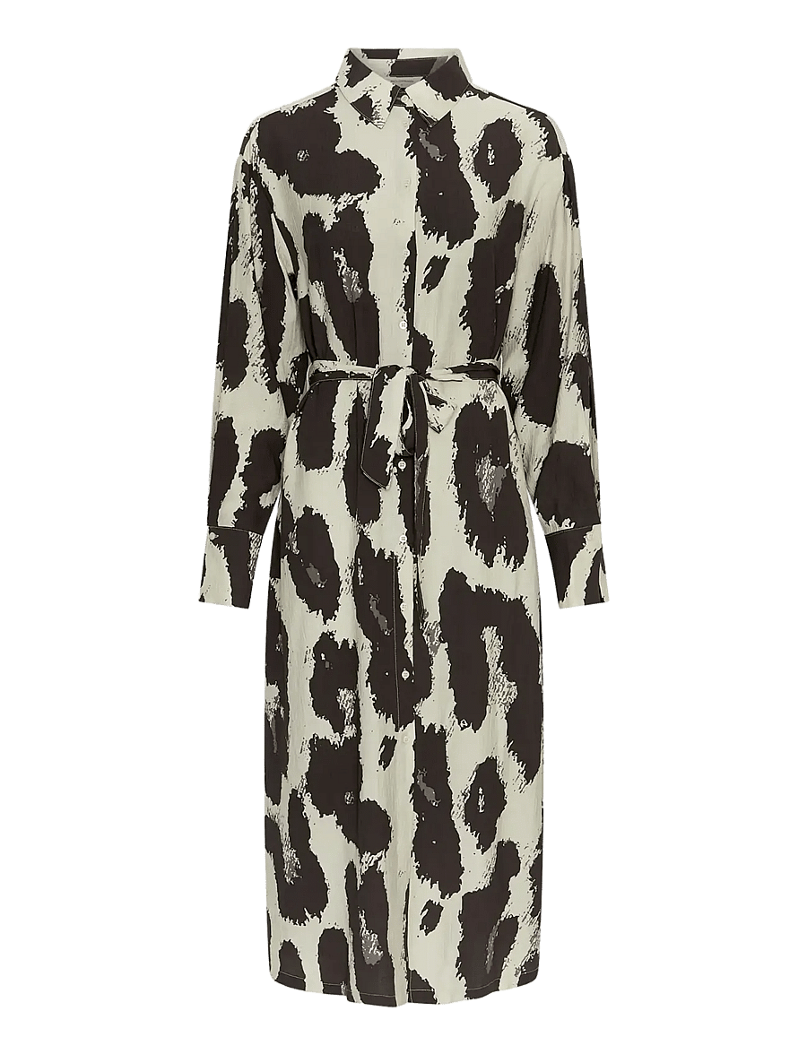 MSCH Copenhagen - MSCHKaralie Jusia Shirt Dress AOP - robes d'été - licorice leo - 1
