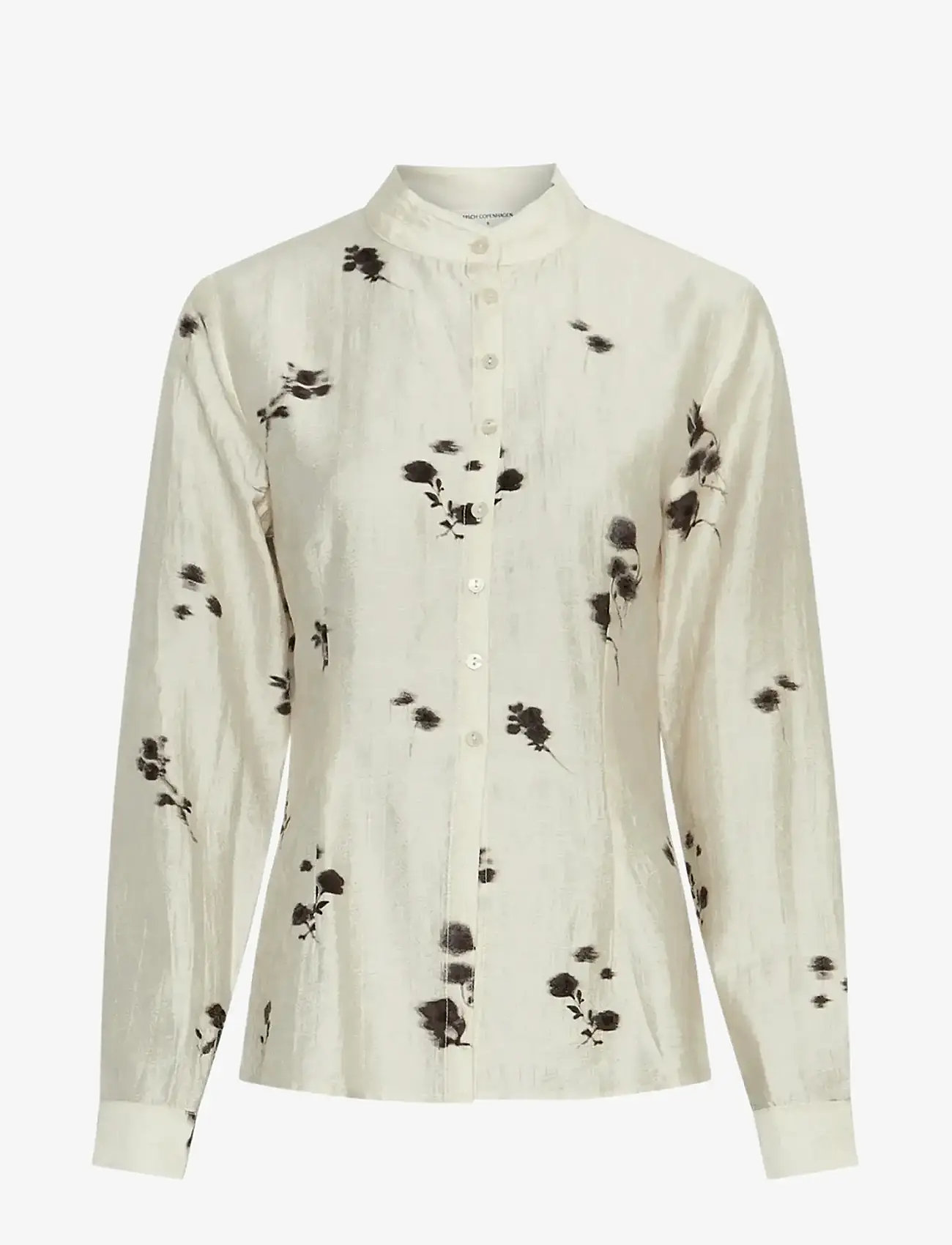 MSCH Copenhagen - MSCHRianne Shirt AOP - pikkade varrukatega särgid - oatmeal flower - 0