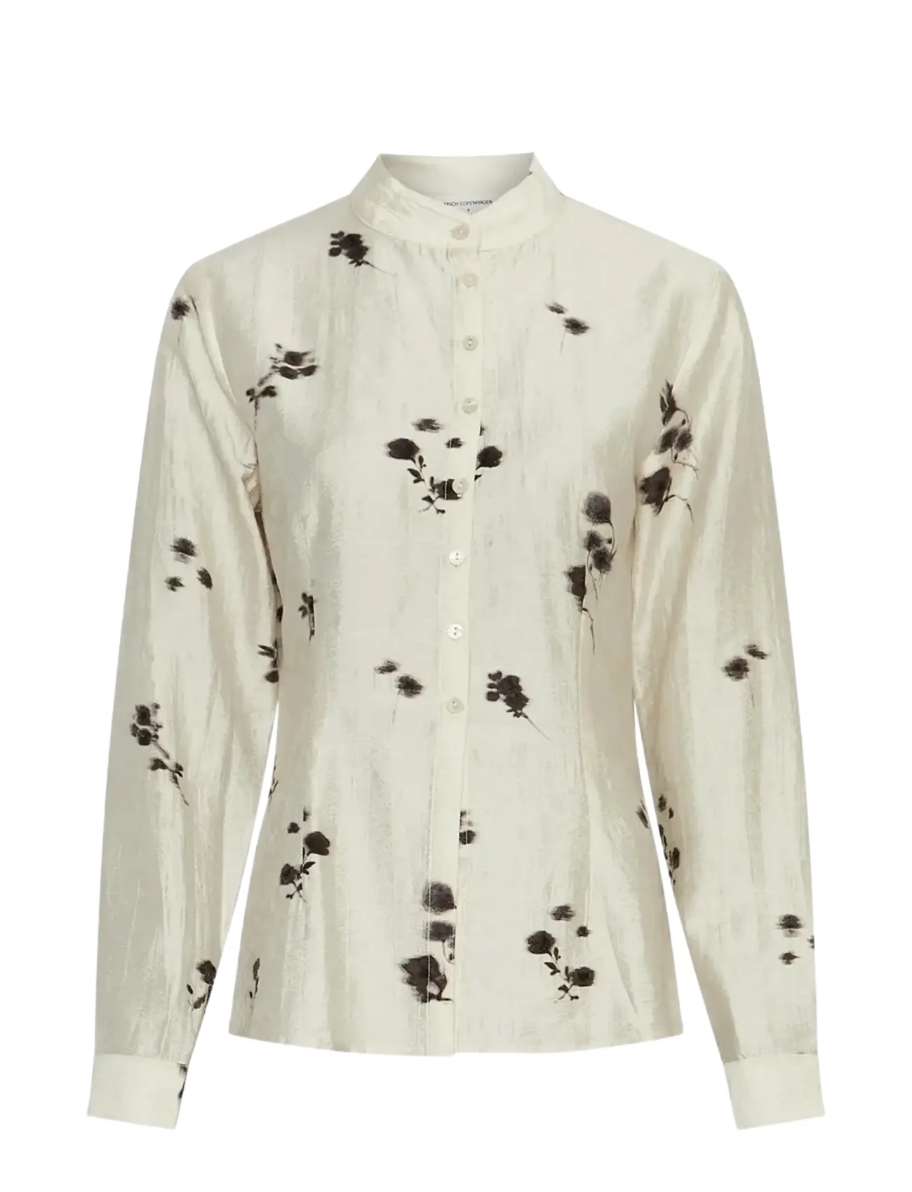 MSCH Copenhagen MSCHRianne Shirt AOP - Mode trends - OATMEAL FLOWER / cream