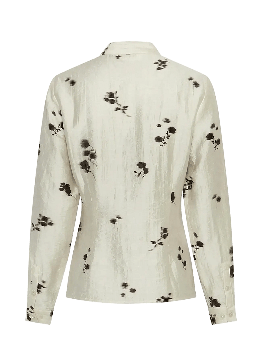 MSCH Copenhagen - MSCHRianne Shirt AOP - langærmede skjorter - oatmeal flower - 1