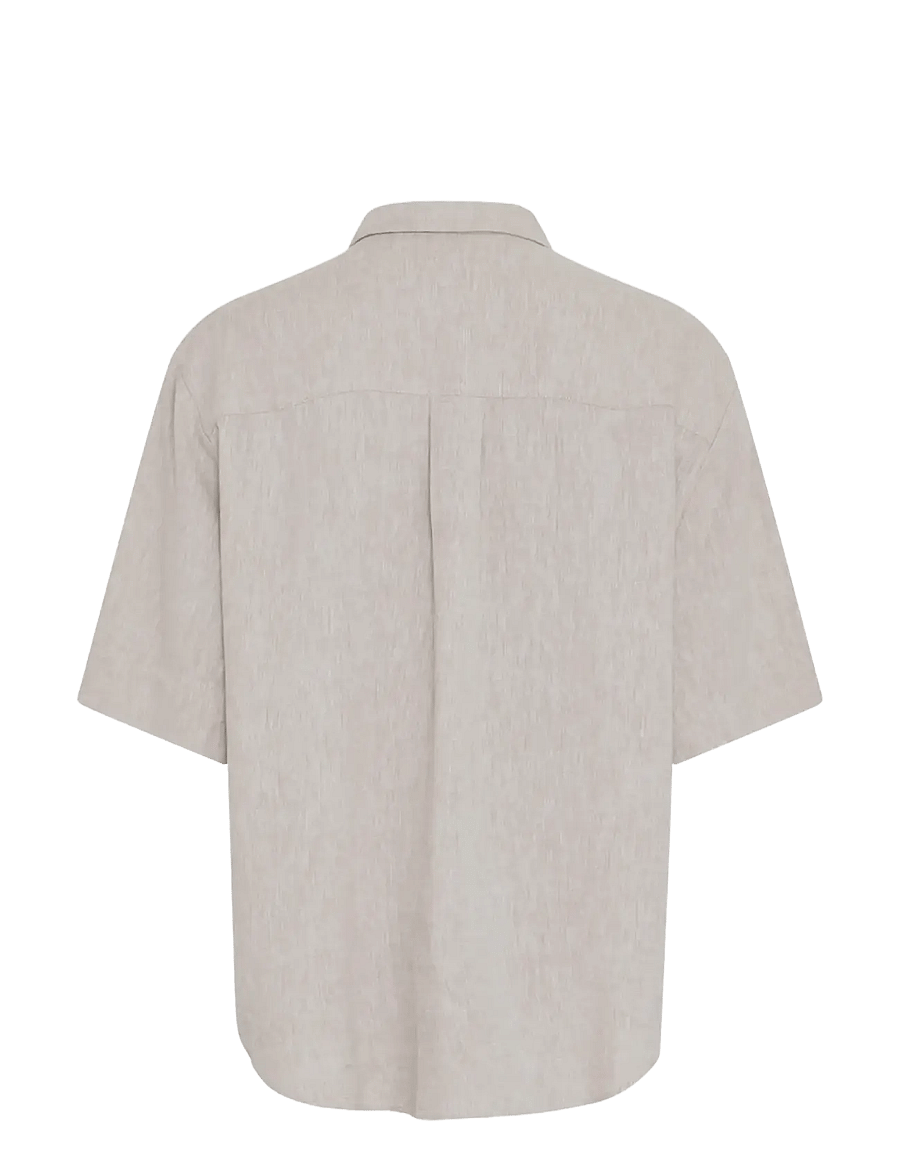 MSCH Copenhagen - MSCHViana Ginia 3/4 Shirt - hørskjorter - sand melange - 2