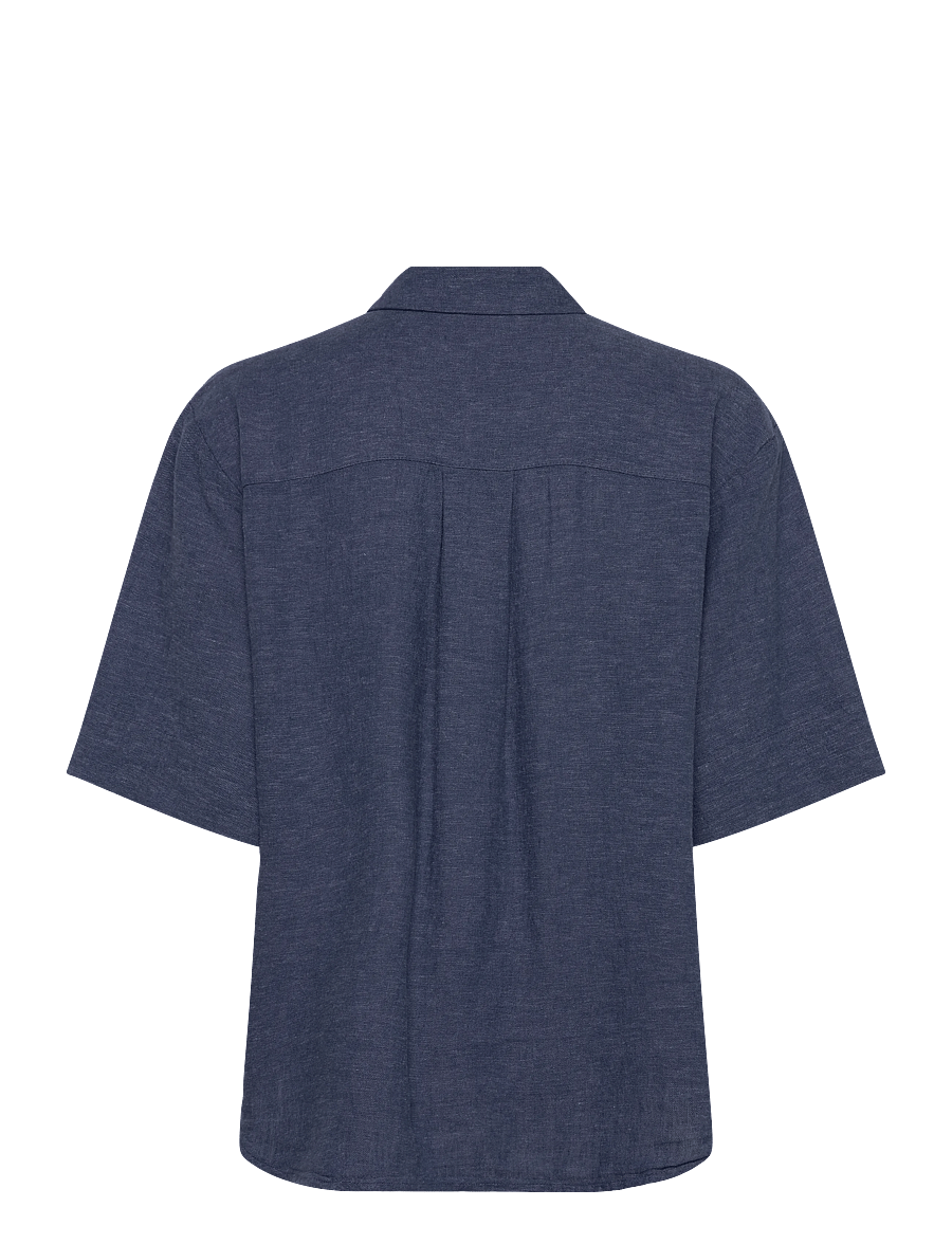 MSCH Copenhagen - MSCHViana Ginia 3/4 Shirt - leinenhemden - v indigo mel - 2
