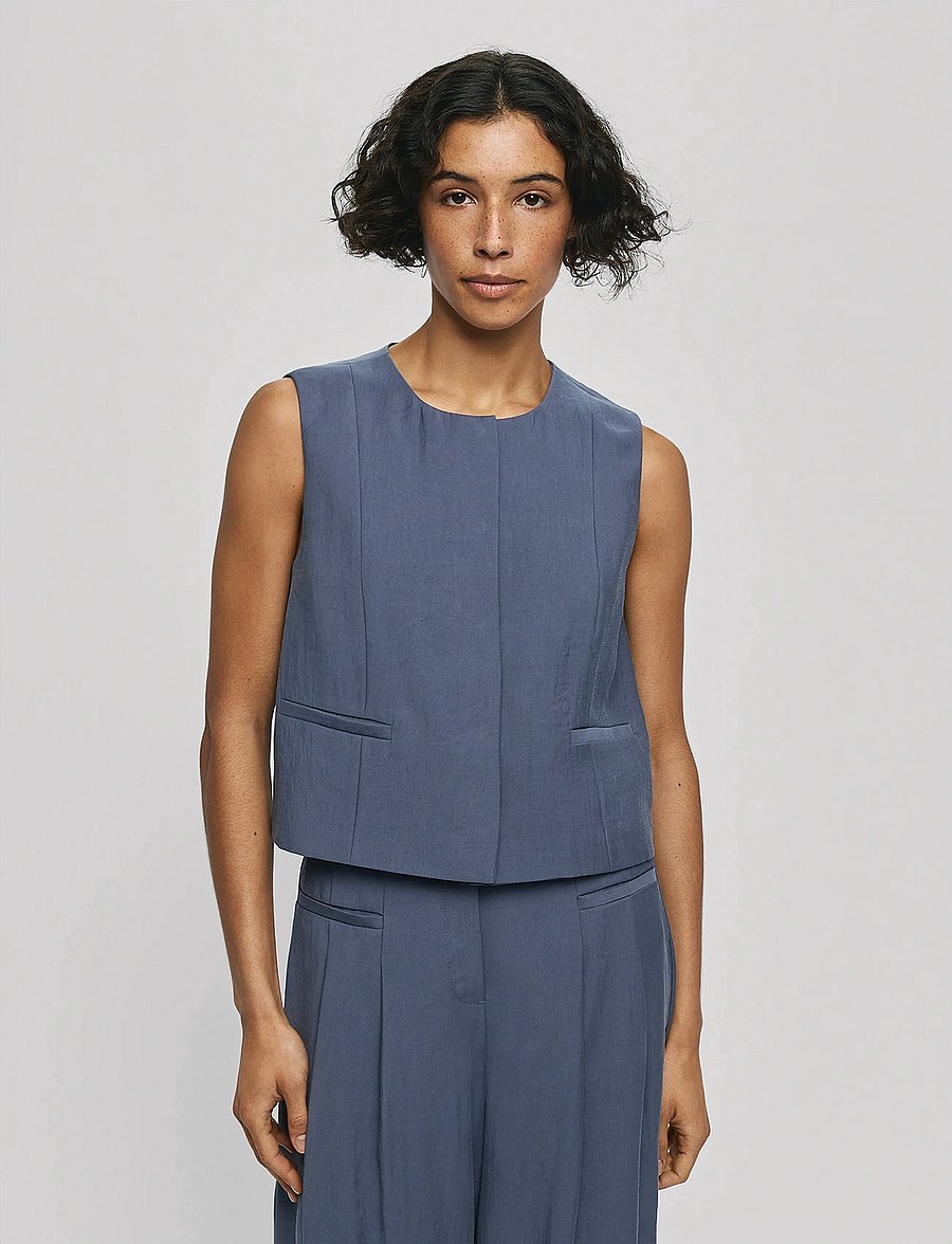 MSCH Copenhagen - MSCHFrode Waistcoat - westen - vintage indigo - 0