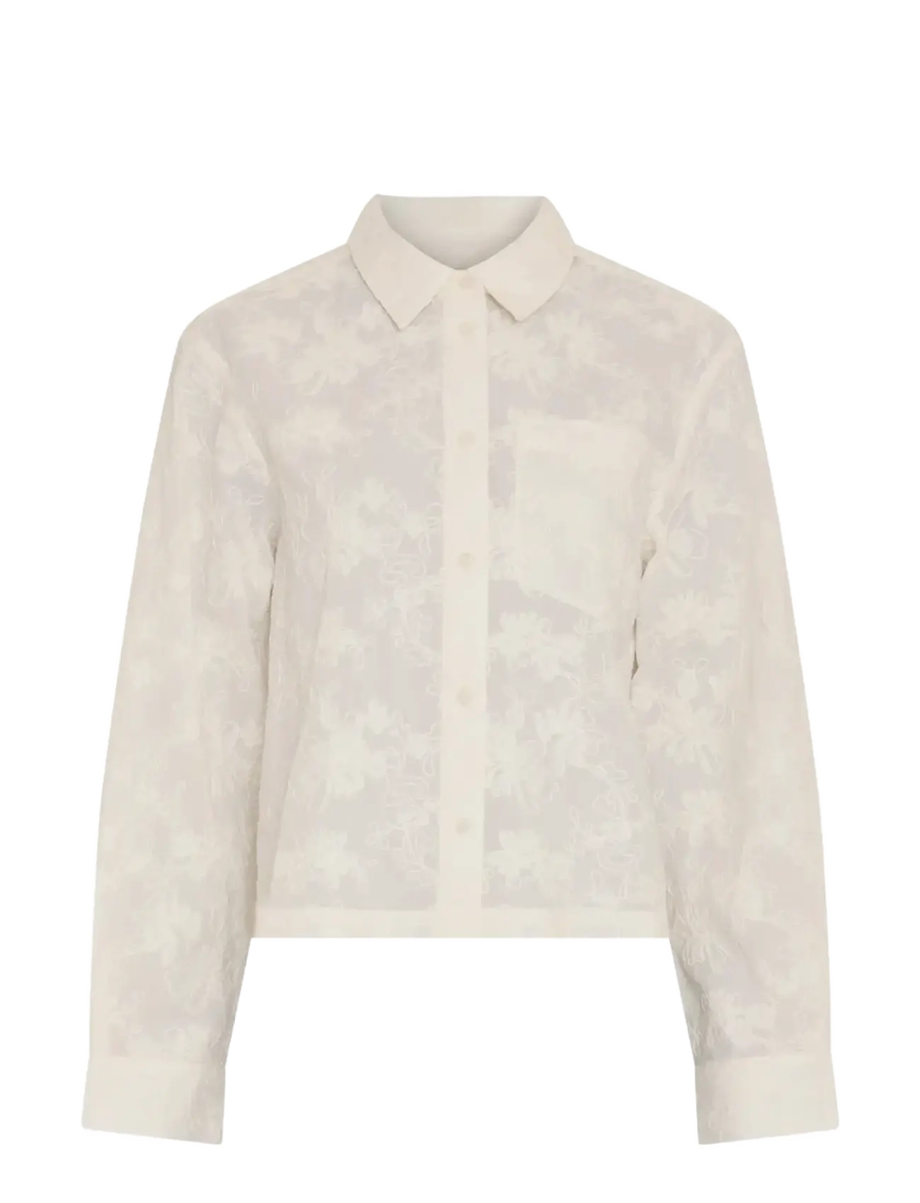 MSCH COPENHAGEN Mschsylvia Shirt Emb Cream - M - Damen