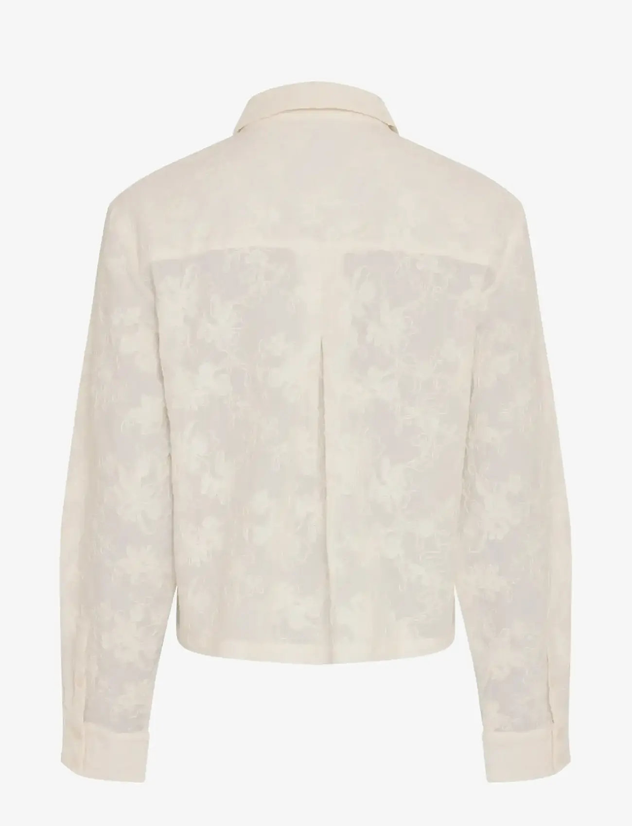 MSCH Copenhagen - MSCHSylvia Shirt EMB - long-sleeved shirts - egret - 1