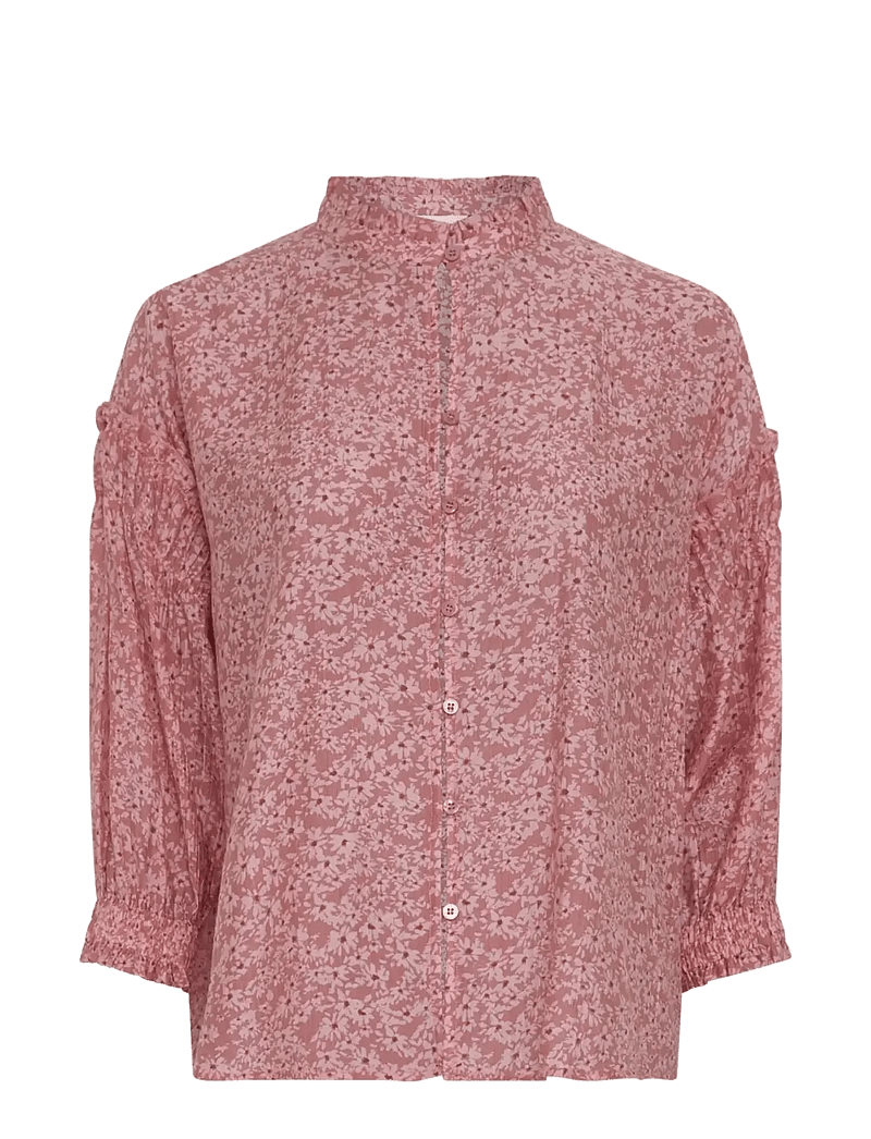 MSCH Copenhagen - MSCHSeraphina 3/4 Shirt AOP - kortærmede skjorter - f rose flower - 0