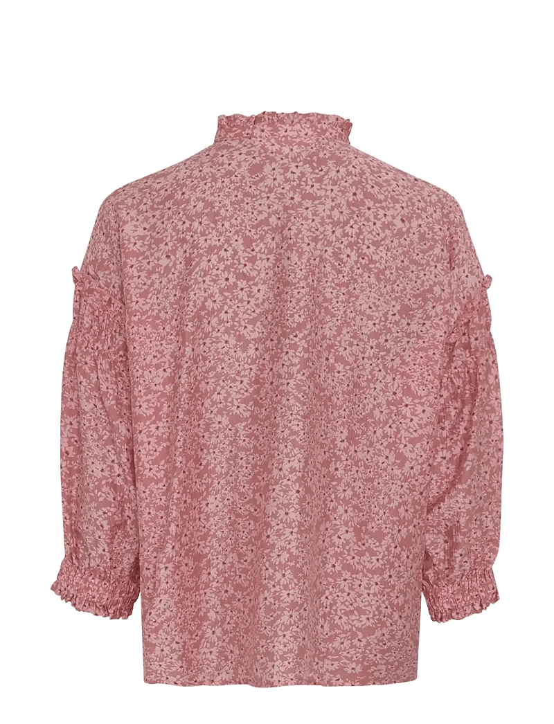 MSCH Copenhagen - MSCHSeraphina 3/4 Shirt AOP - kortærmede skjorter - f rose flower - 1