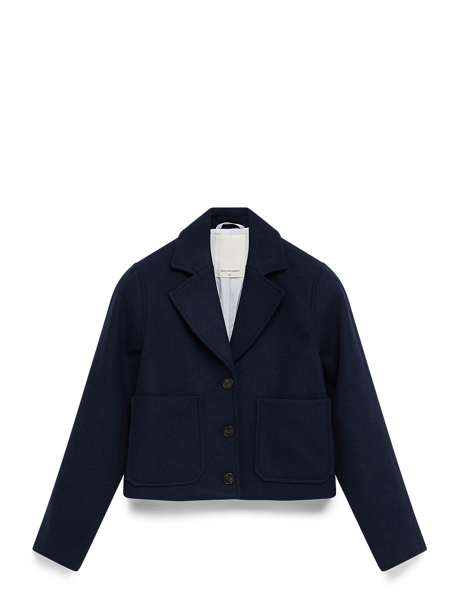 MSCH Copenhagen - MSCHKeola Secilia Wool Short Jacket - vilnas mēteļi - sky captain - 1