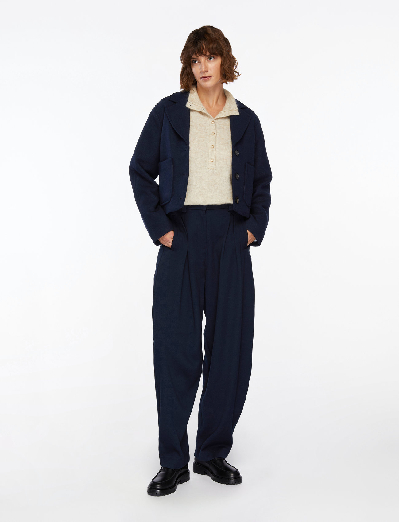 MSCH Copenhagen - MSCHKeola Secilia Wool Short Jacket - villased mantlid - sky captain - 2