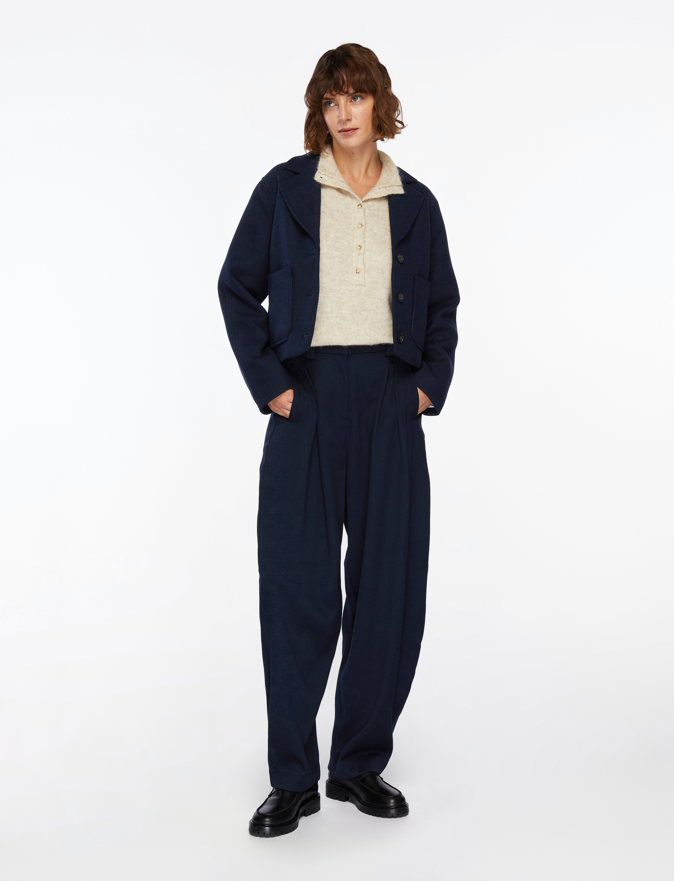 MSCH Copenhagen - MSCHKeola Secilia Wool Short Jacket - vilnas mēteļi - sky captain - 2