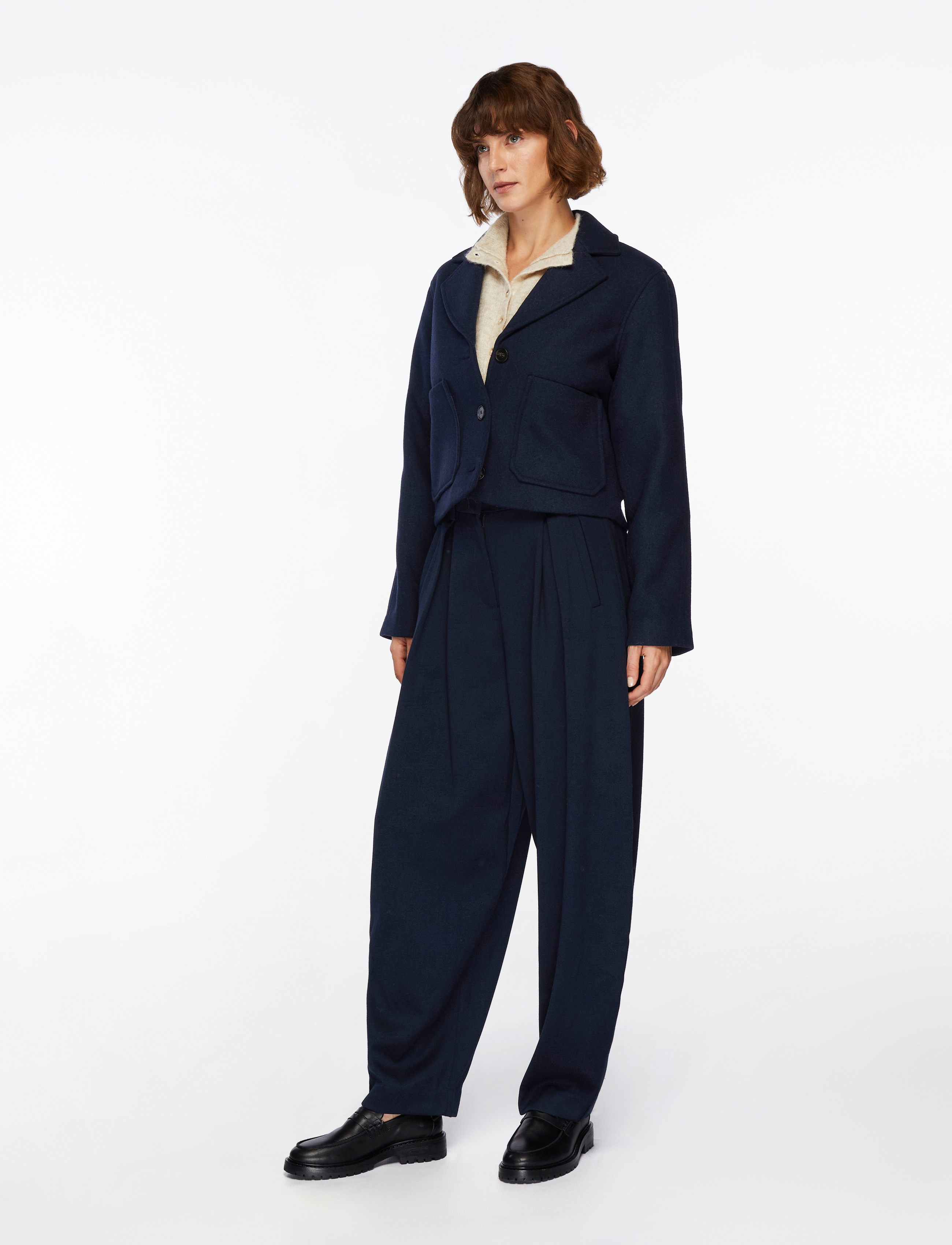 MSCH Copenhagen - MSCHKeola Secilia Wool Short Jacket - vilnas mēteļi - sky captain - 3