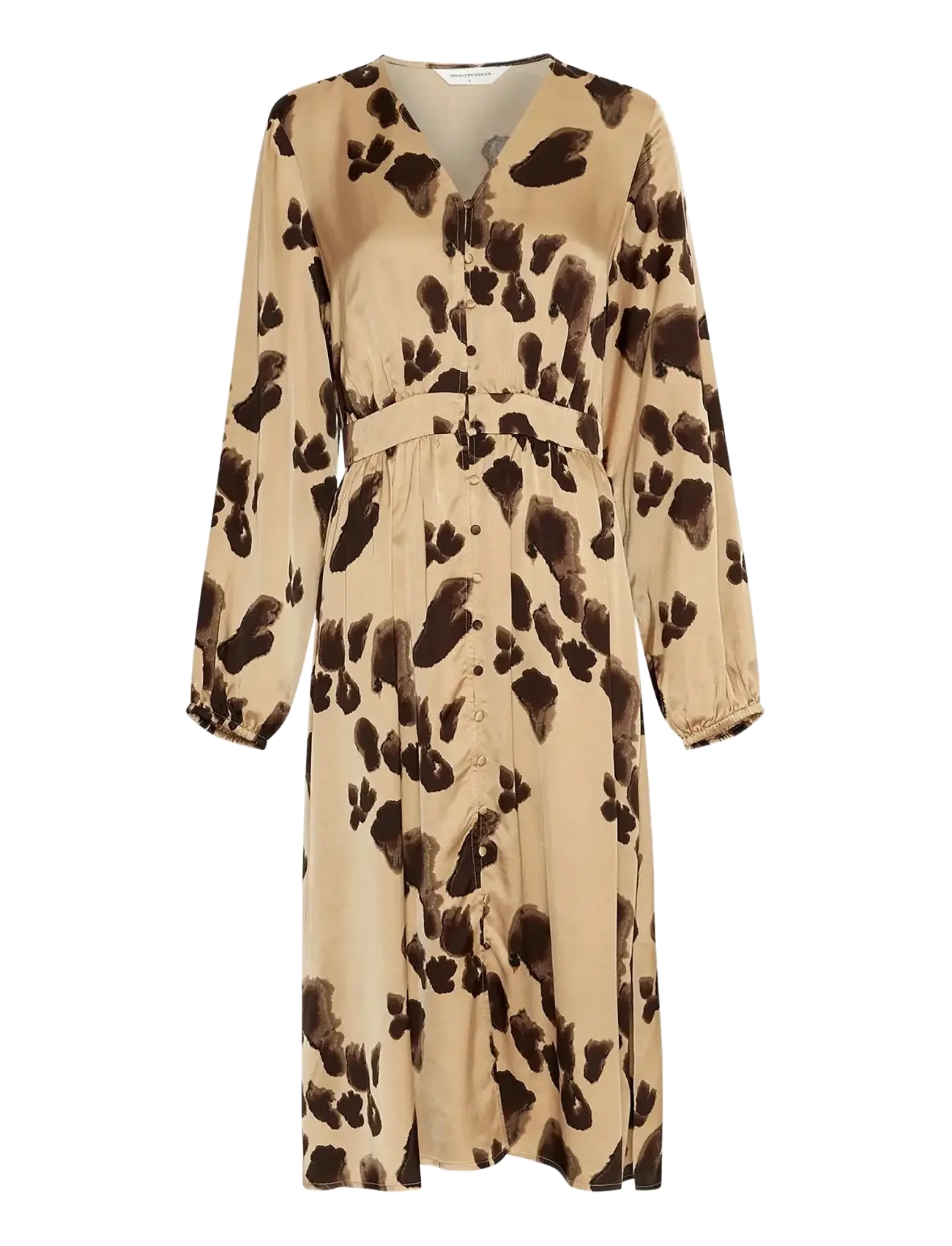 MSCH Copenhagen MSCHClarette Irida Dress AOP - Tøj - ICED COFFEE LEO / beige