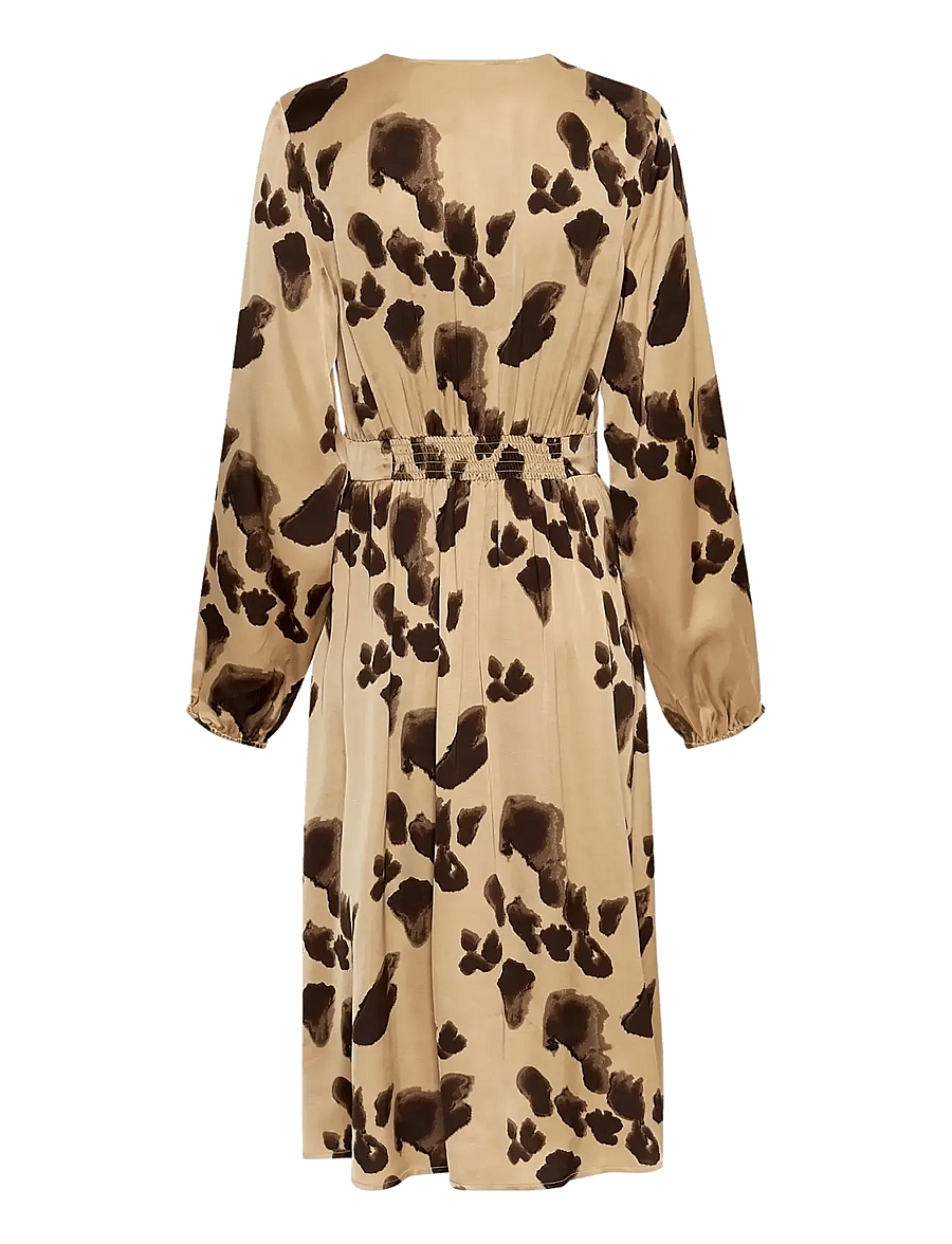 MSCH Copenhagen - MSCHClarette Irida Dress AOP - summer dresses - iced coffee leo - 1