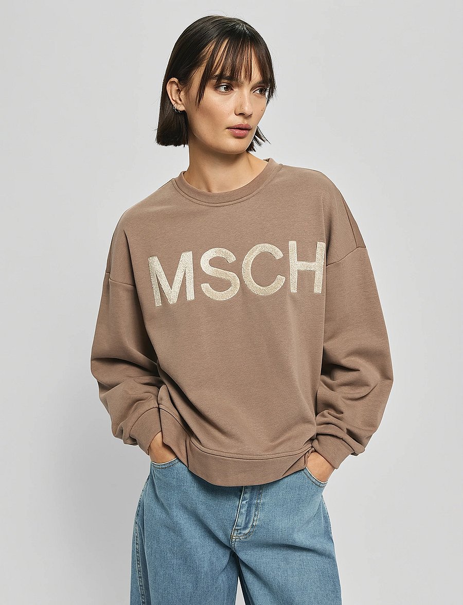 MSCH Copenhagen - MSCHMela Briena MSCH Sweatshirt - vardagsstil - mountain t/oatm - 0