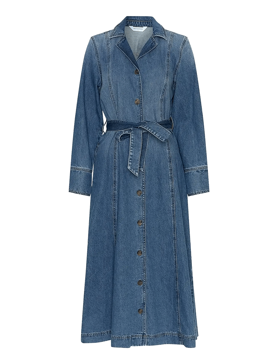 MSCH Copenhagen - MSCHTuro Alena Shirt Dress - robes d'été - mid blue wash - 1