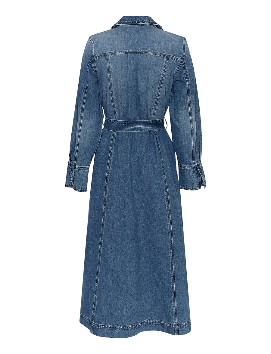 MSCH Copenhagen - MSCHTuro Alena Shirt Dress - robes d'été - mid blue wash - 2