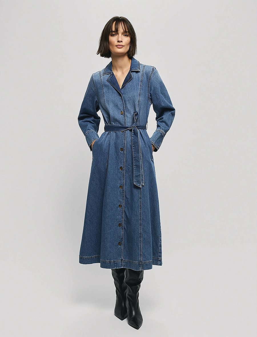 MSCH Copenhagen - MSCHTuro Alena Shirt Dress - robes d'été - mid blue wash - 0