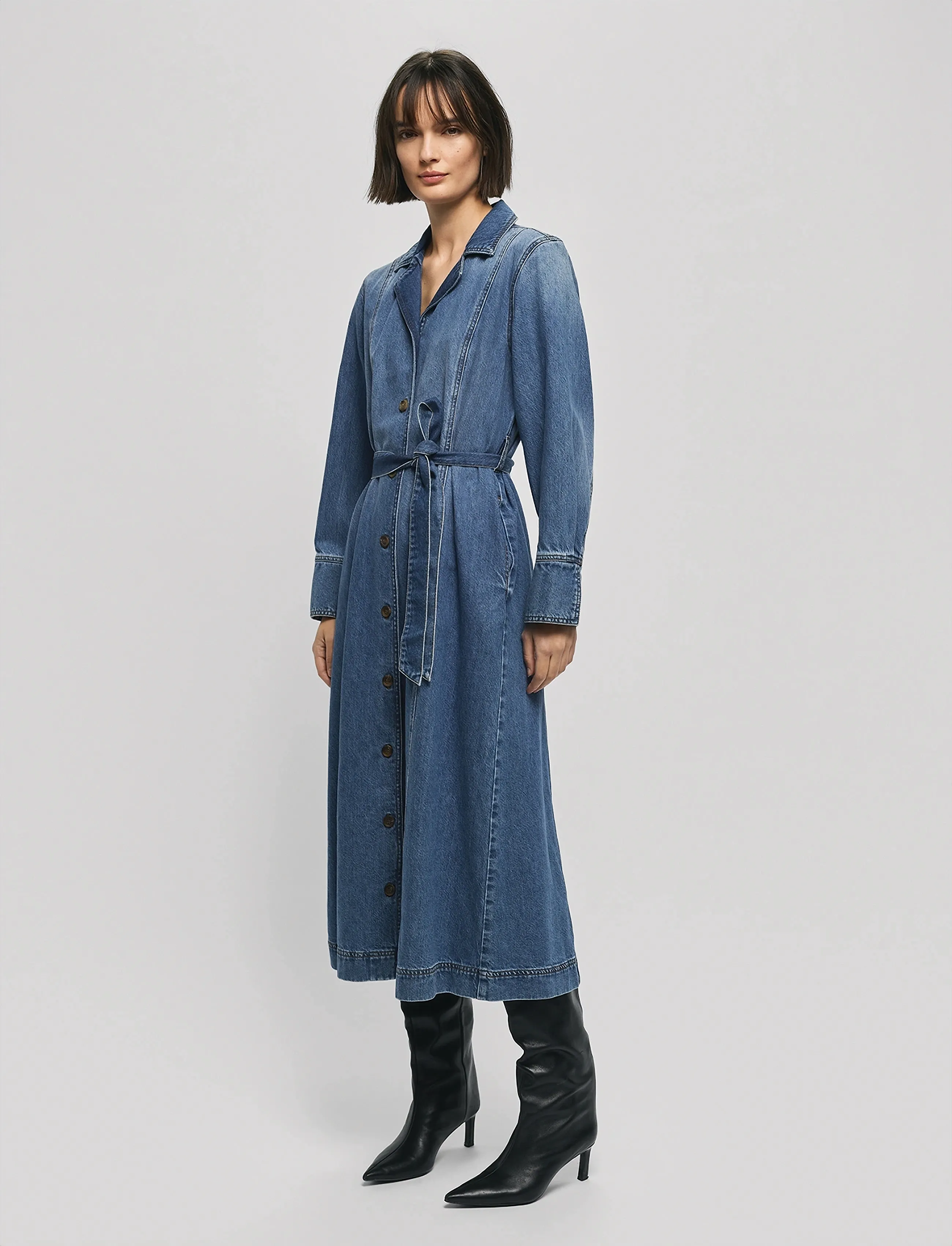 MSCH Copenhagen - MSCHTuro Alena Shirt Dress - robes d'été - mid blue wash - 3