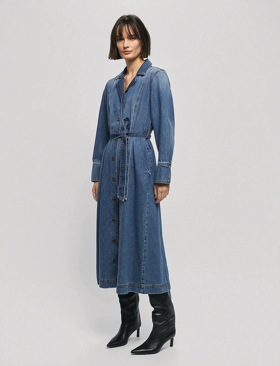 MSCH Copenhagen - MSCHTuro Alena Shirt Dress - robes d'été - mid blue wash - 3