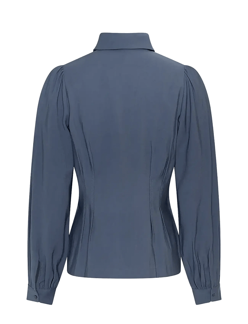 MSCH Copenhagen - MSCHElsa Asana Shirt - long-sleeved shirts - vintage indigo - 2