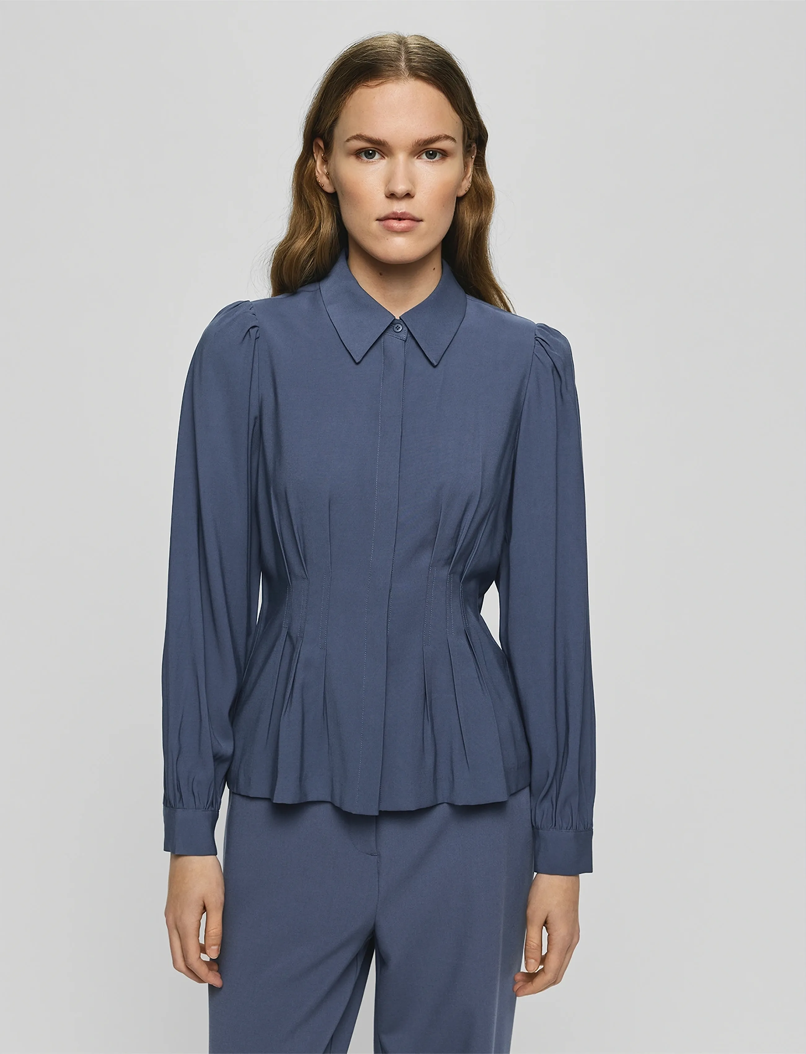 MSCH Copenhagen MSCHElsa Asana Shirt - Blusar & Skjortor - VINTAGE INDIGO / blue