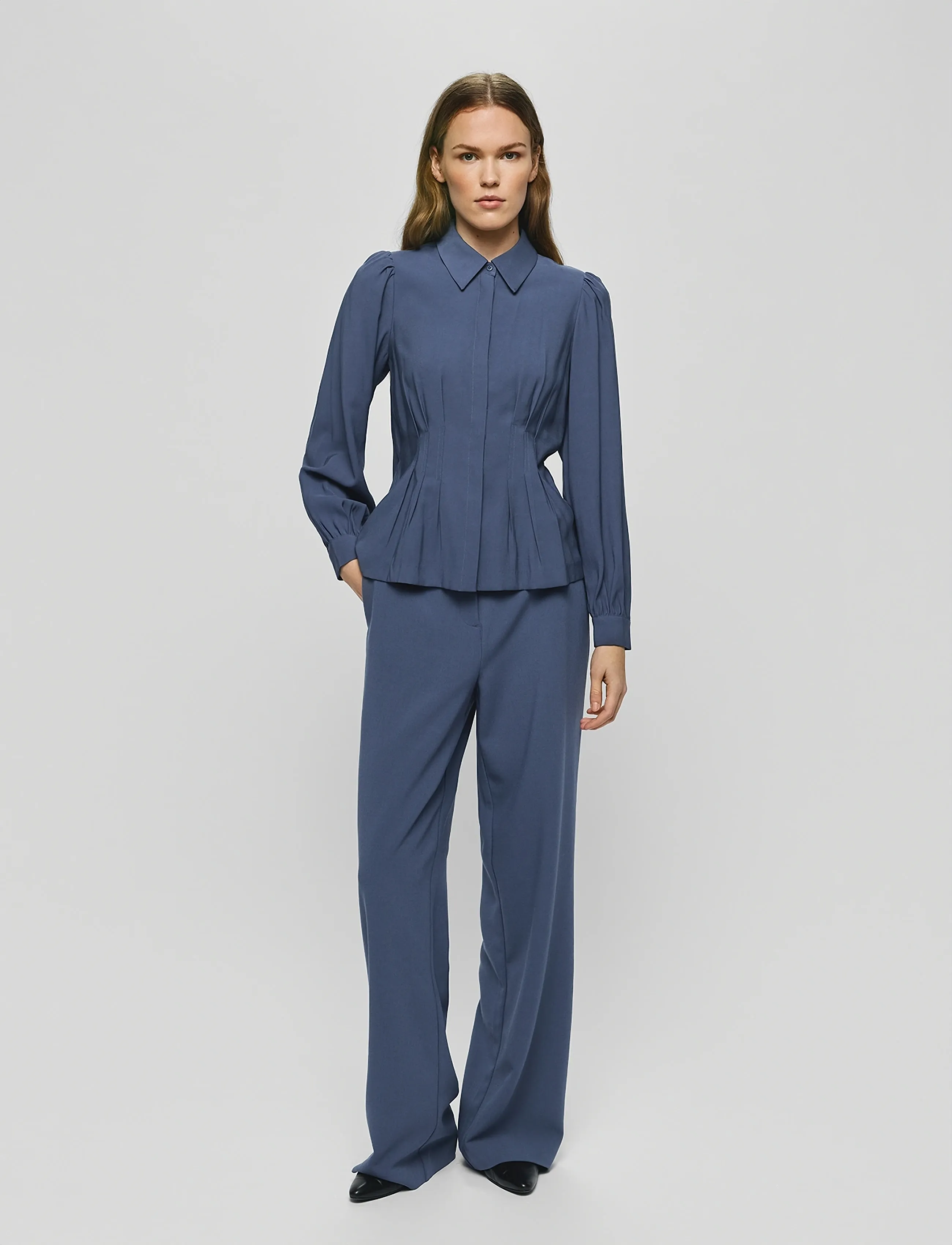 MSCH Copenhagen - MSCHElsa Asana Shirt - long-sleeved shirts - vintage indigo - 3
