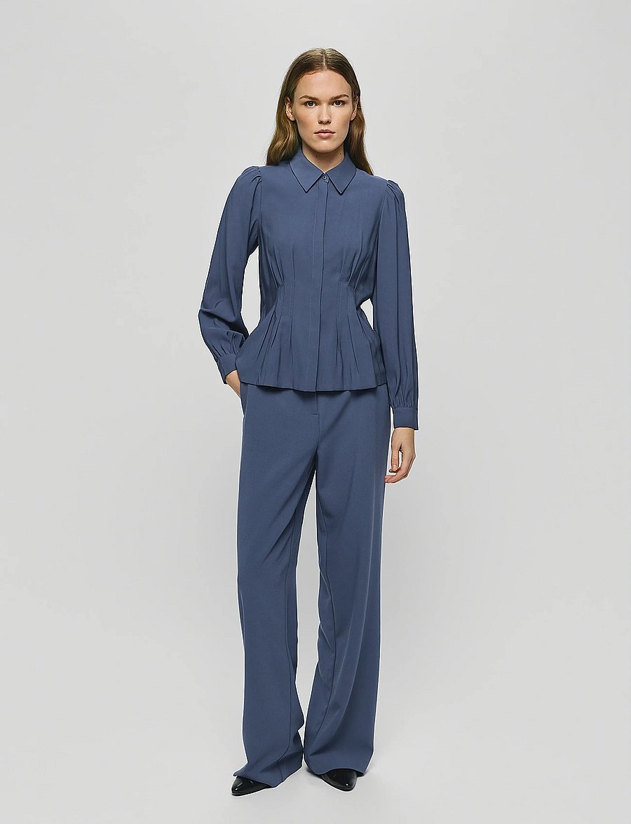 MSCH Copenhagen - MSCHElsa Asana Shirt - long-sleeved shirts - vintage indigo - 3