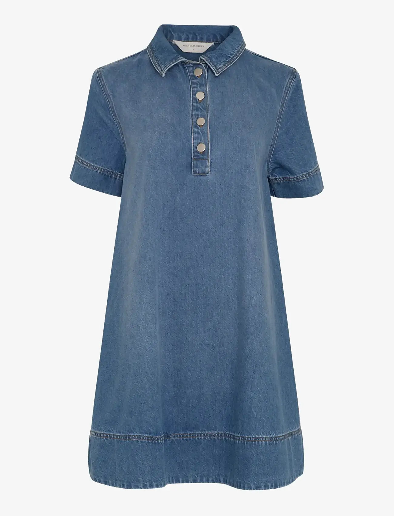 MSCH Copenhagen - MSCHTuro Alena 2/4 Dress - jeansklänningar - mid blue wash - 0