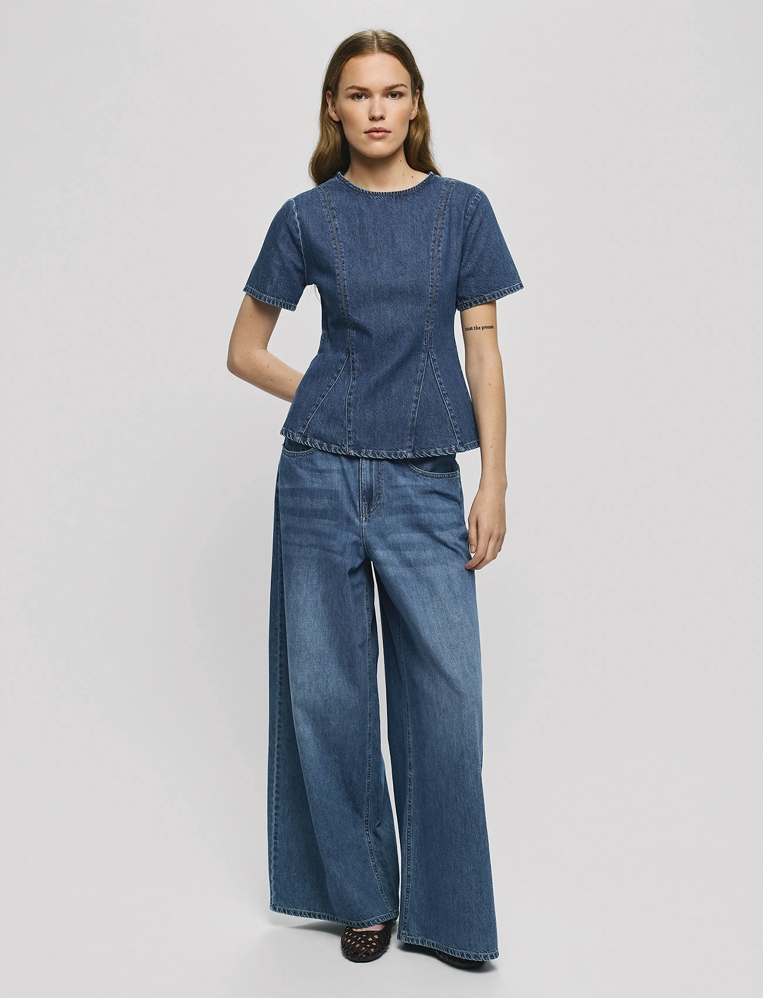 MSCH Copenhagen MSCHTurig Alena Pants - Transitional Layering - MID BLUE WASH / blue