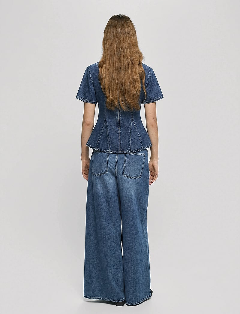MSCH Copenhagen - MSCHTurig Alena Pants - wide leg jeans - mid blue wash - 4