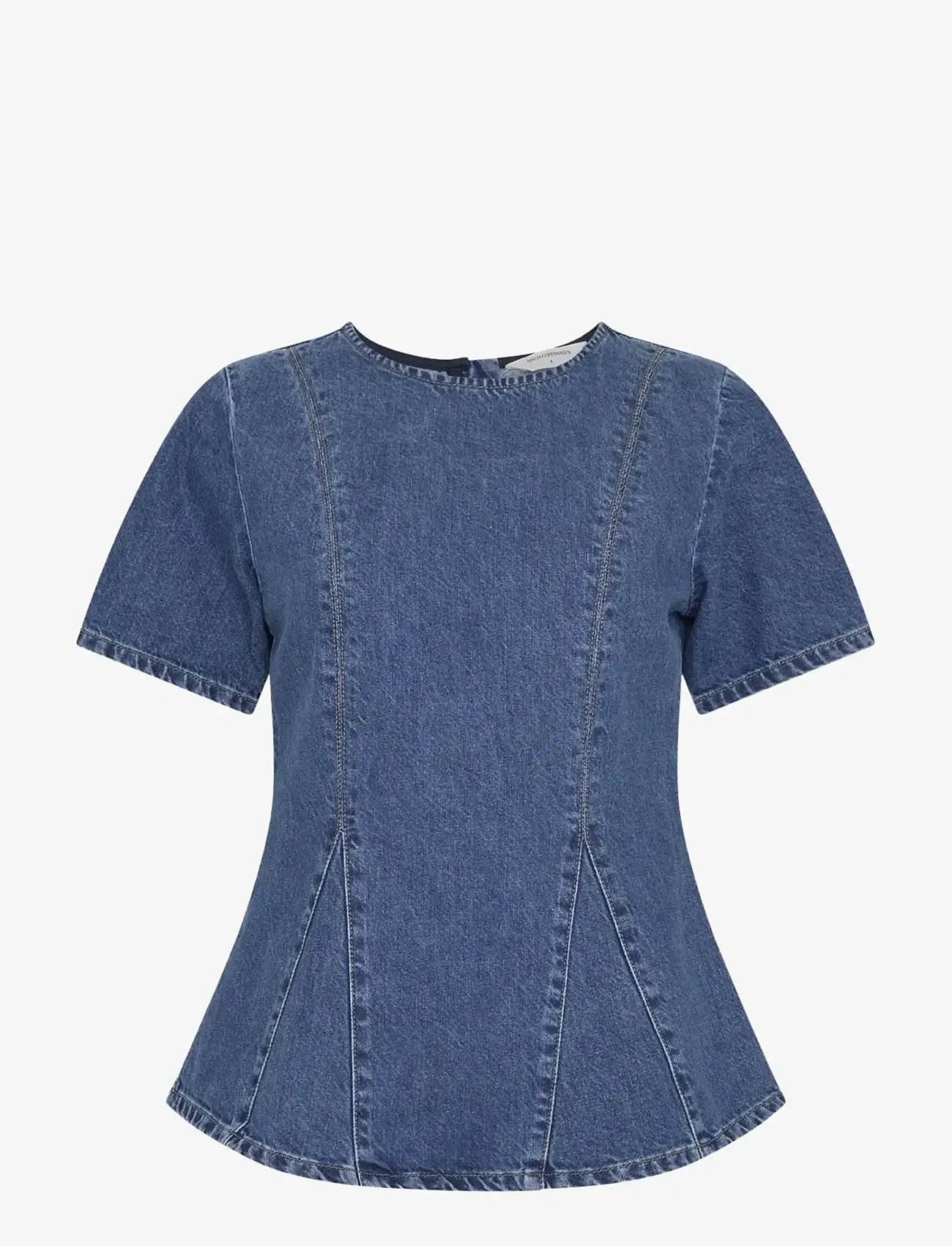MSCH Copenhagen - MSCHTurig Alena SS Top - denim shirts - mid blue wash - 1