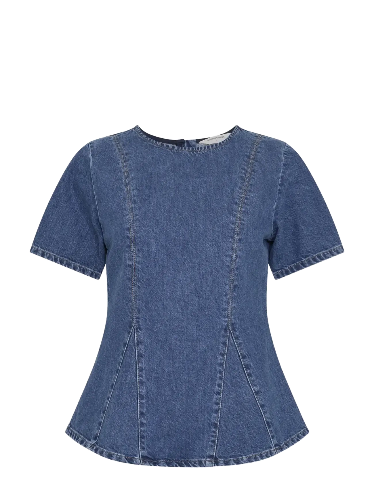 MSCH Copenhagen MSCHTurig Alena SS Top - Made With Care - MID BLUE WASH / blue