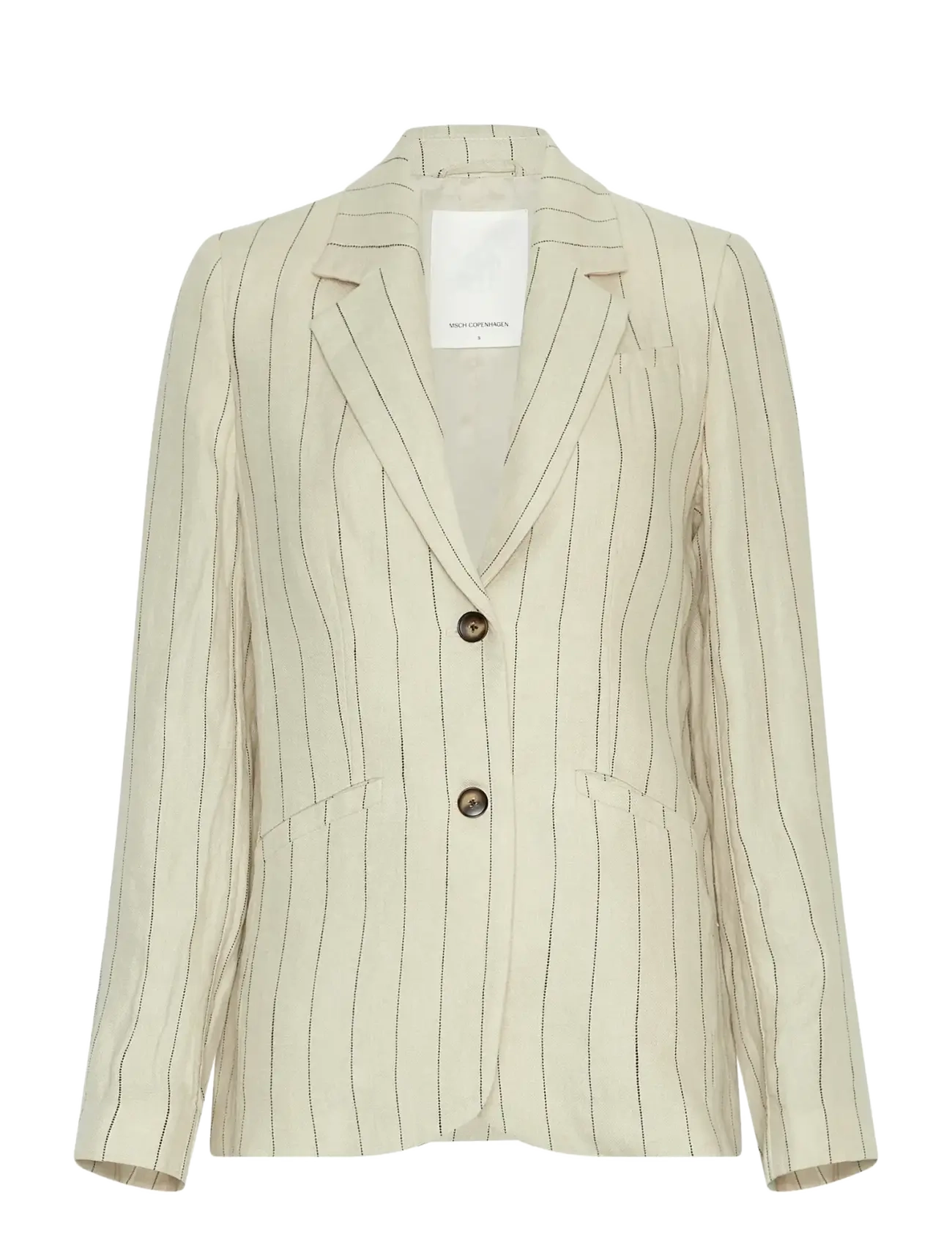 MSCH Copenhagen MSCHClaritte Loose Blazer STP - Transitional Layering - BLEACH SAND/BLK / beige