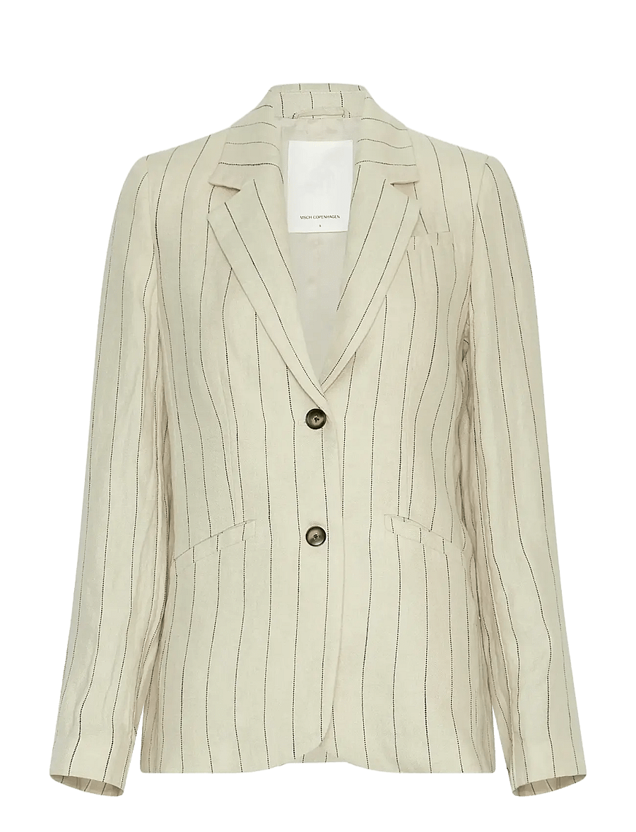 MSCH Copenhagen - MSCHClaritte Loose Blazer STP - einreihige blazer - bleach sand/blk - 0