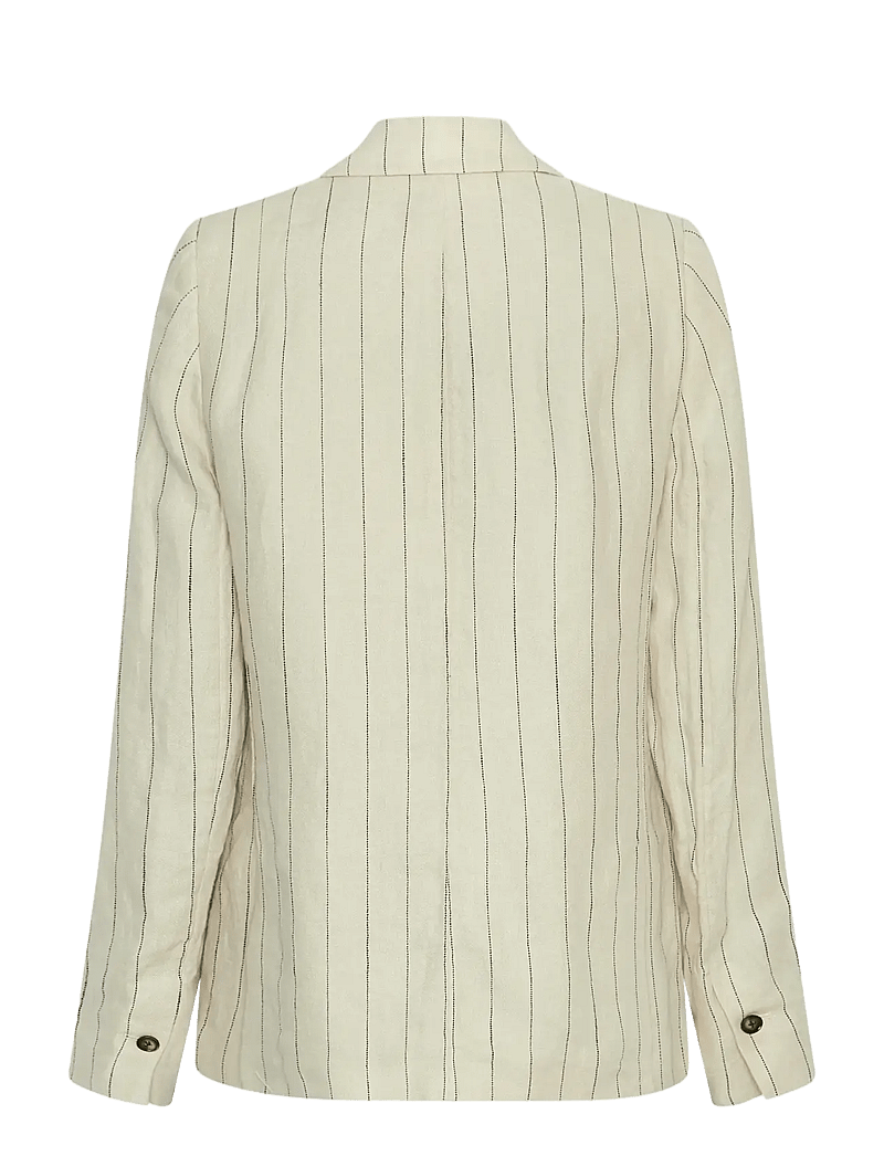 MSCH Copenhagen - MSCHClaritte Loose Blazer STP - enkelknäppta kavajer - bleach sand/blk - 1