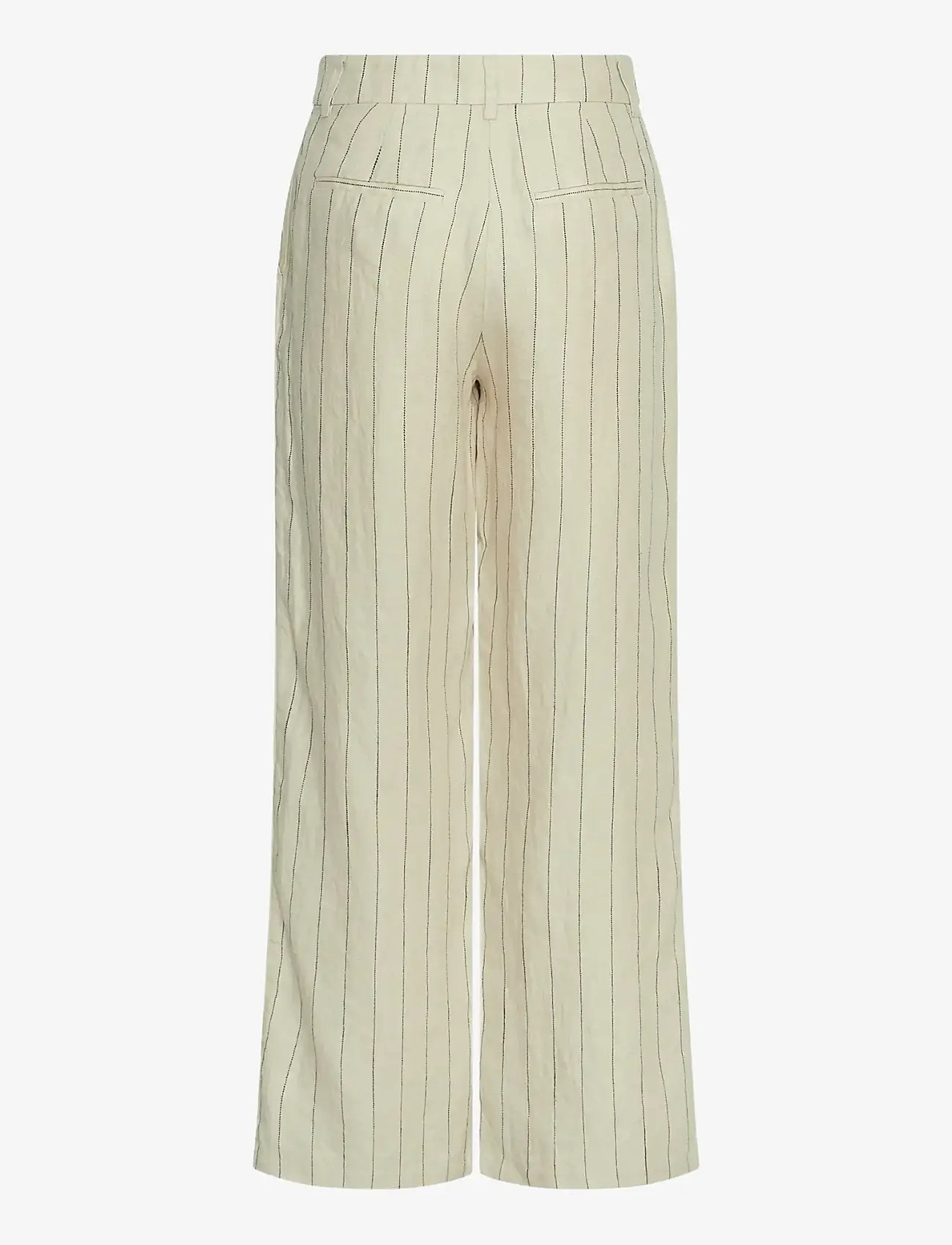MSCH Copenhagen - MSCHClaritte Pants STP - hørbukser - bleach sand/blk - 1