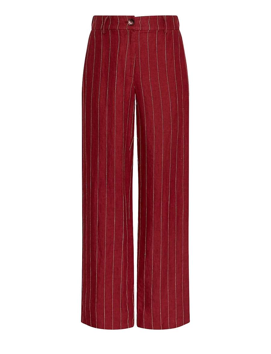 MSCH Copenhagen - MSCHClaritte Pants STP - linnebyxor - rhubarb/b sand - 1