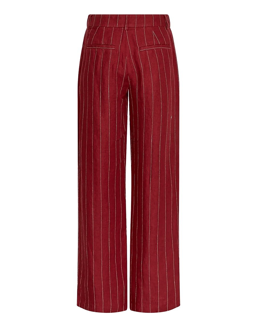 MSCH Copenhagen - MSCHClaritte Pants STP - linnebyxor - rhubarb/b sand - 2