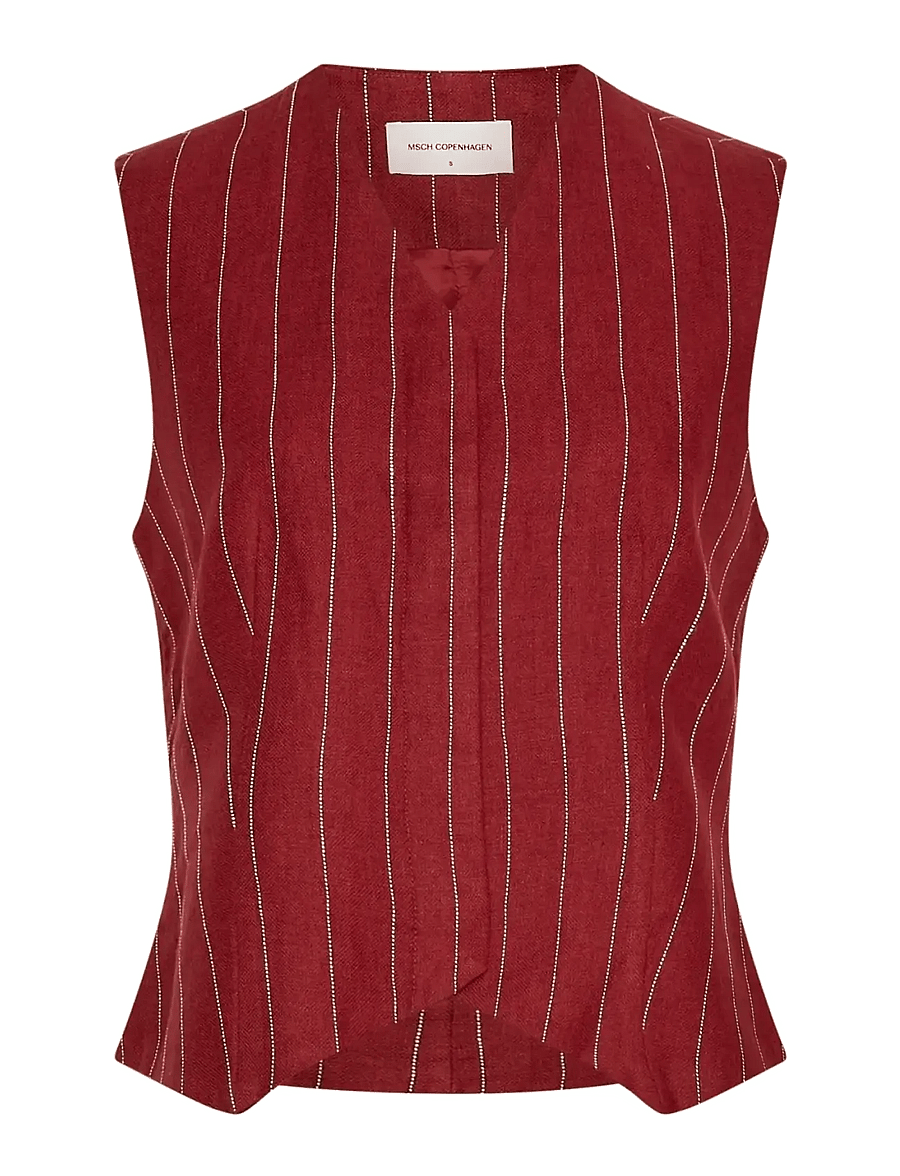 MSCH Copenhagen - MSCHClaritte Waistcoat STP - westen - rhubarb/b sand - 0