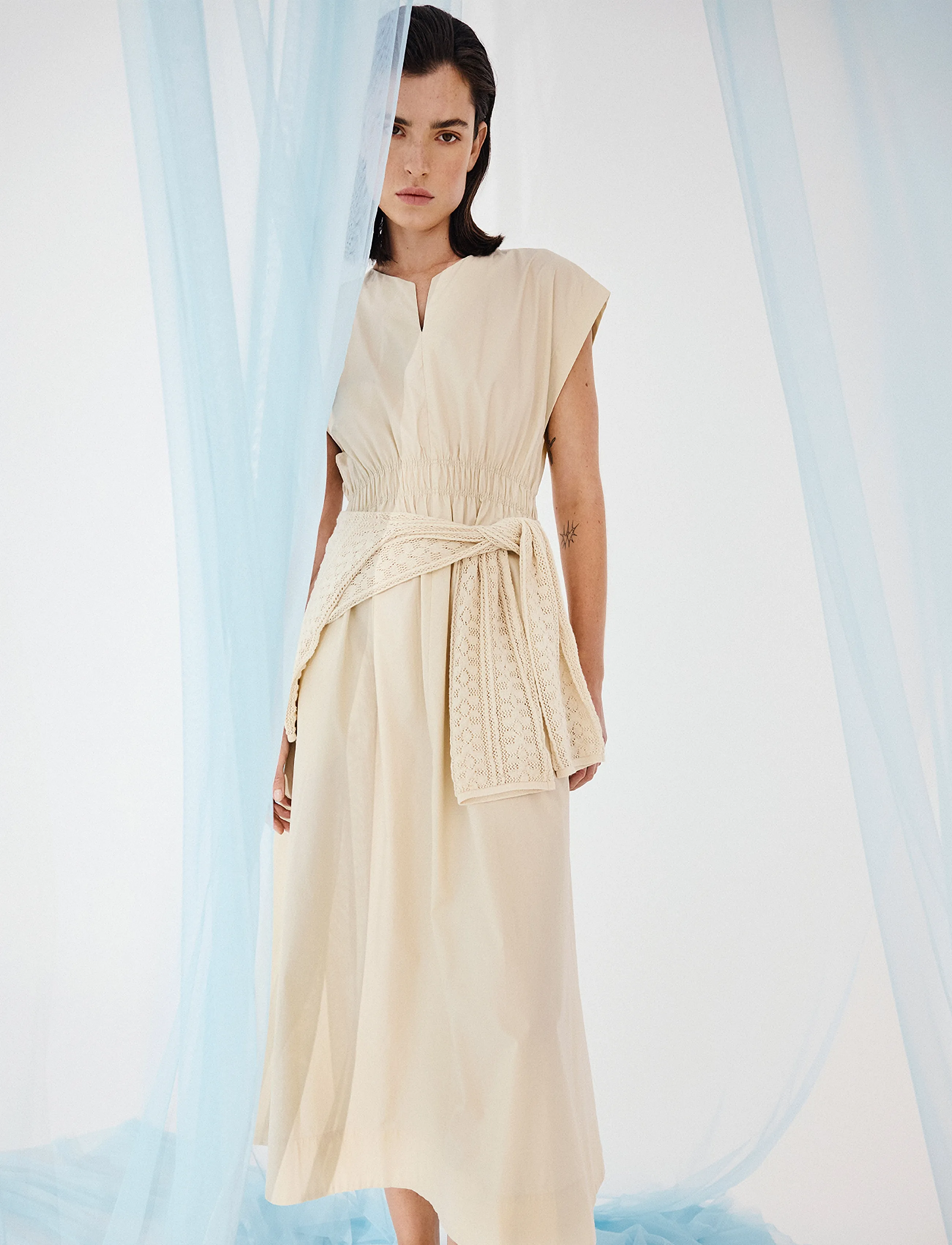 MSCH Copenhagen MSCHWiliane SL Dress - Iedvesma - BLEACHED SAND / cream