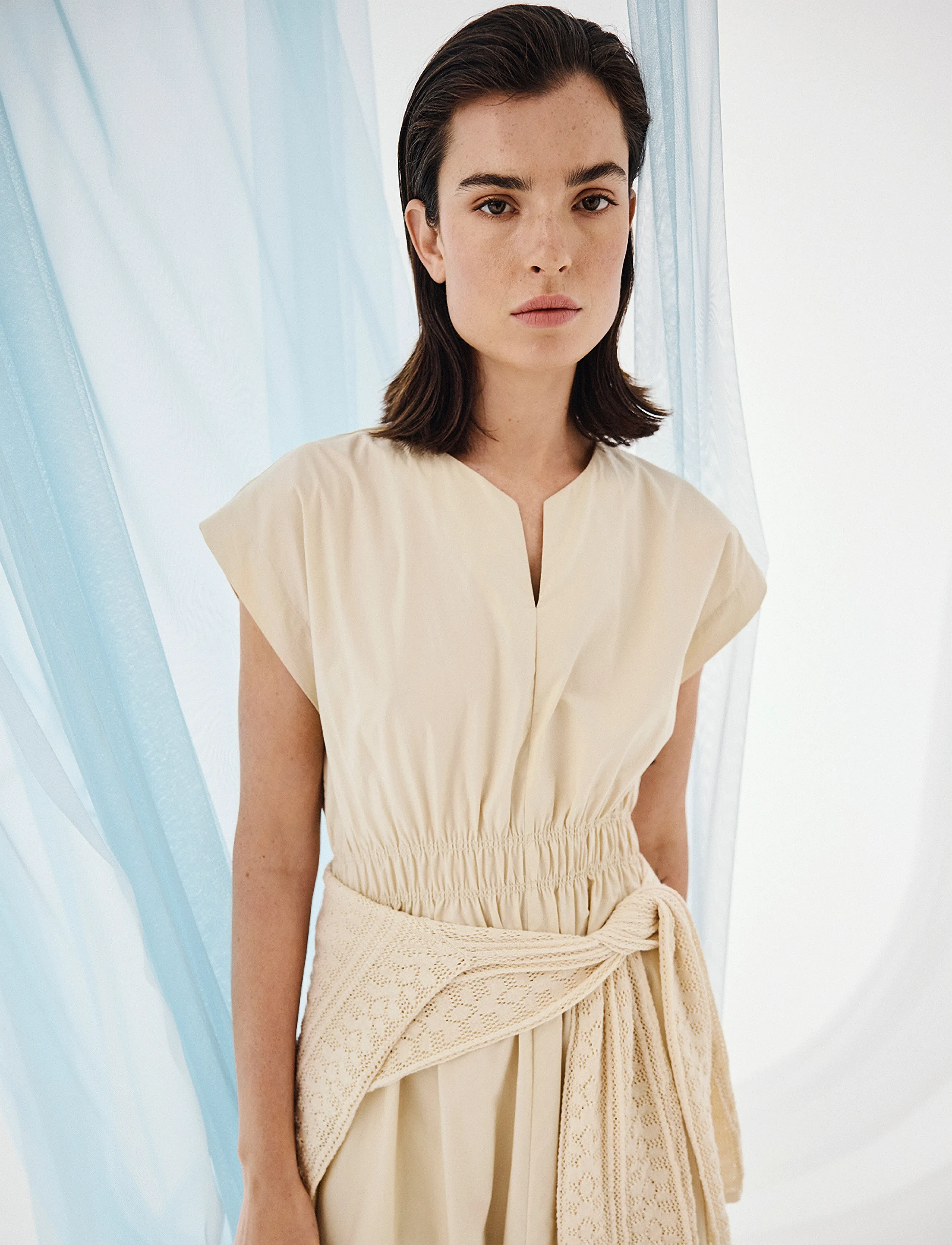 MSCH Copenhagen - MSCHWiliane SL Dress - suvekleidid - bleached sand - 3