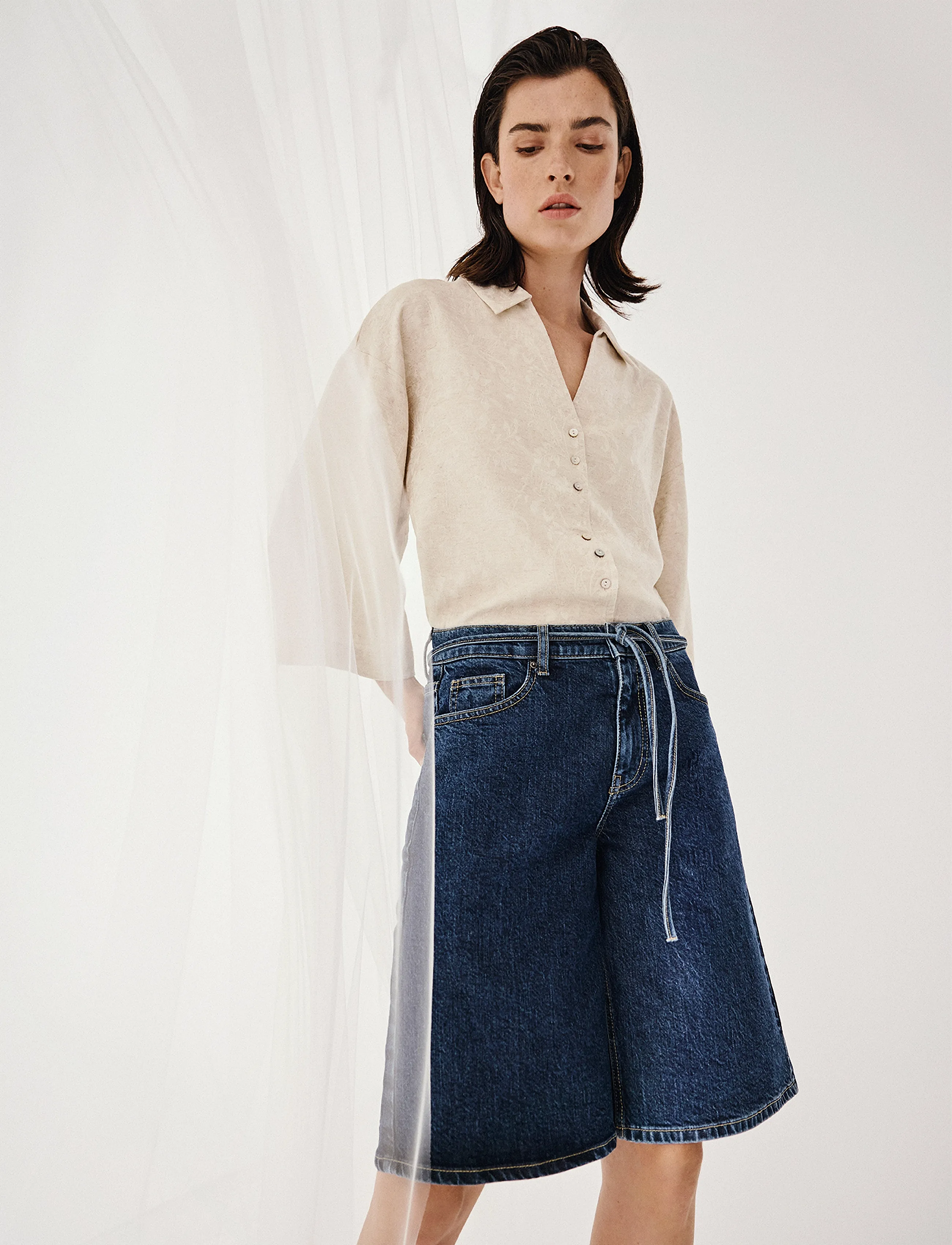 MSCH Copenhagen Mschcatheryna 3/4 Shirt, XS/S, Cream, Skjorter > Kortærmede, Dame