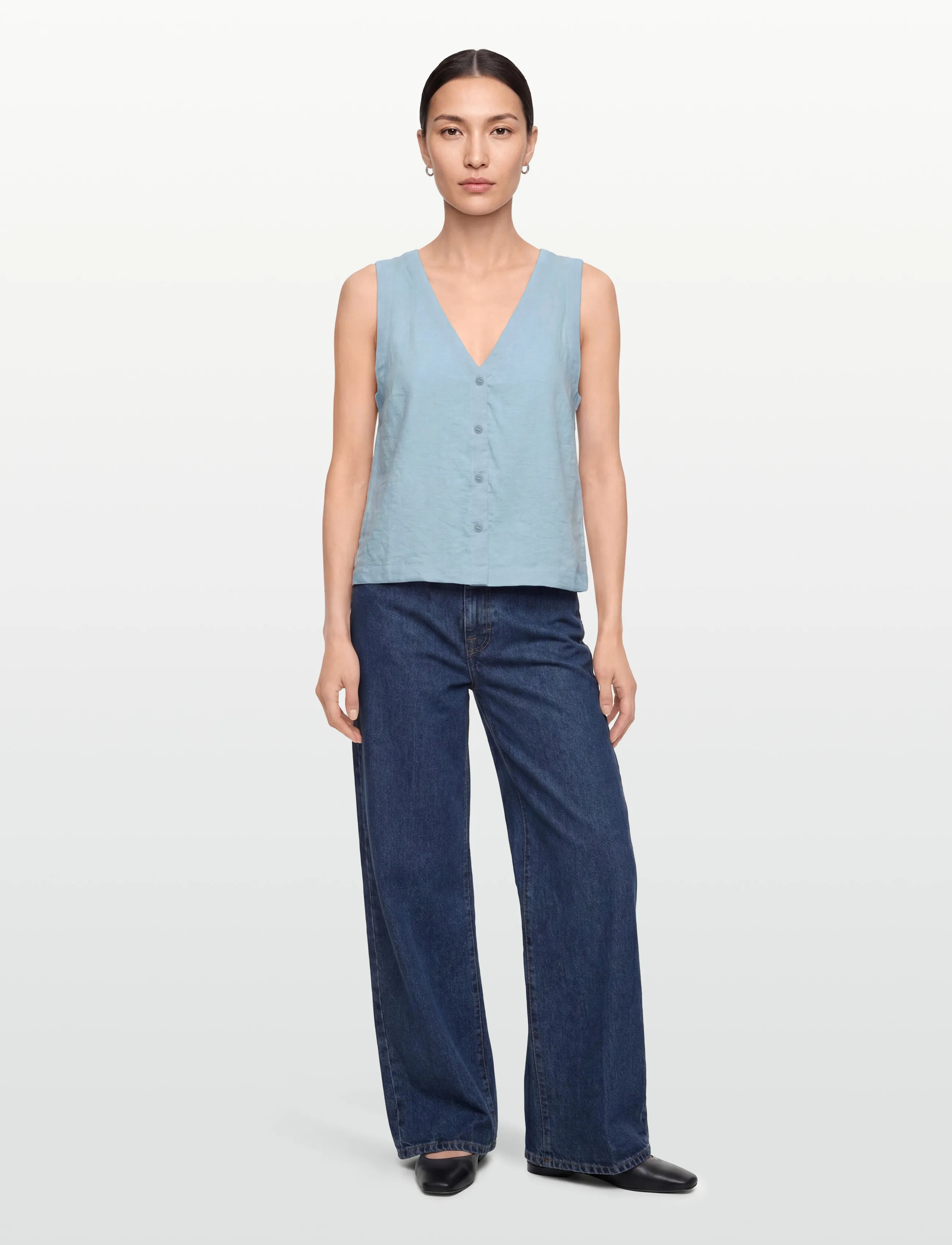 MSCH Copenhagen MSCHDaria SL Shirt - Ärmellose Blusen - SUMMER SONG MEL / blue