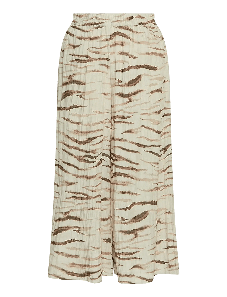 MSCH Copenhagen - MSCHTania HW ankel Pants AOP - hosen mit weitem bein - oatmeal zebra - 1