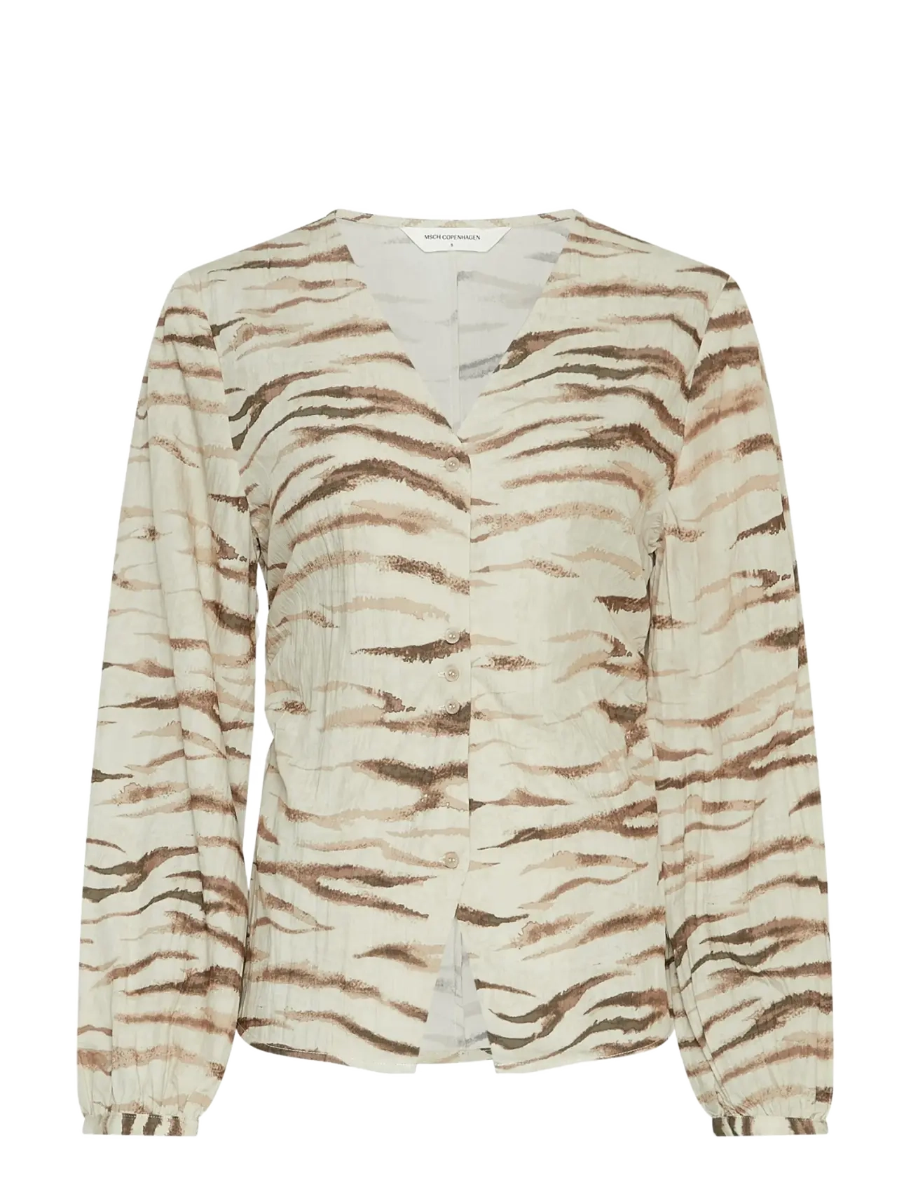 MSCH Copenhagen MSCHTania Shirt AOP - Kleidung - OATMEAL ZEBRA / beige