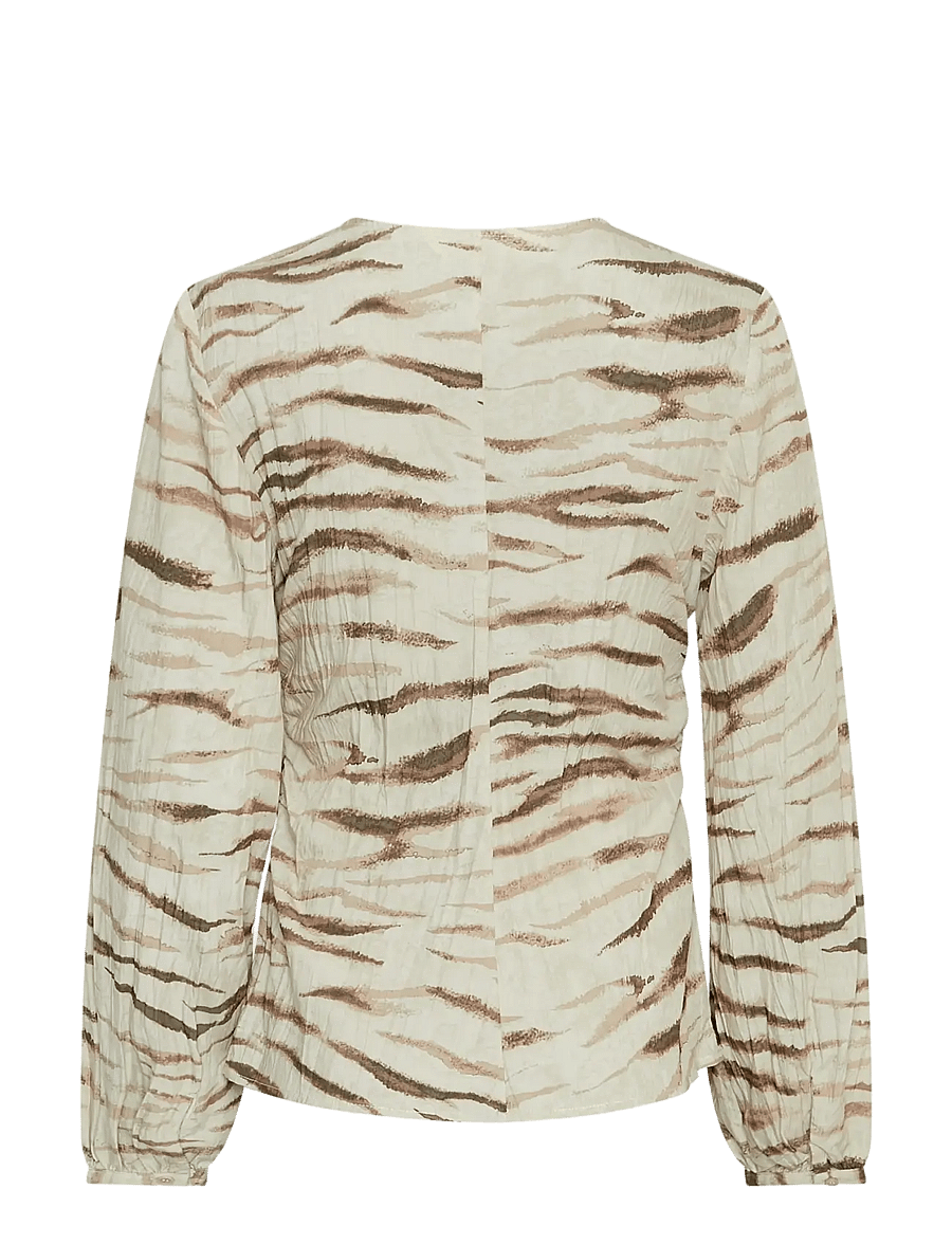 MSCH Copenhagen - MSCHTania Shirt AOP - langärmlige hemden - oatmeal zebra - 2