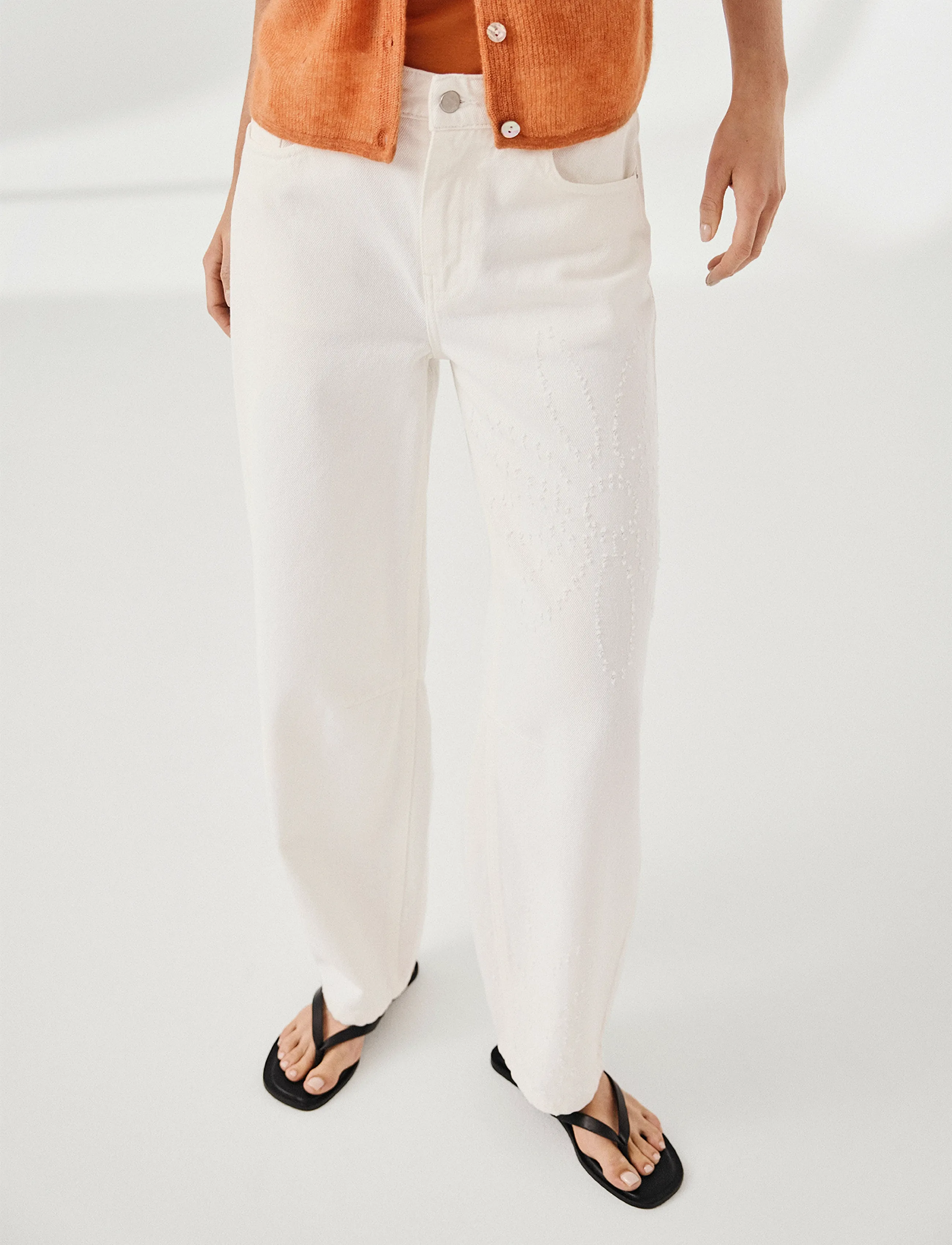 MSCH Copenhagen - MSCHDexter Pants - brede jeans - egret - 3