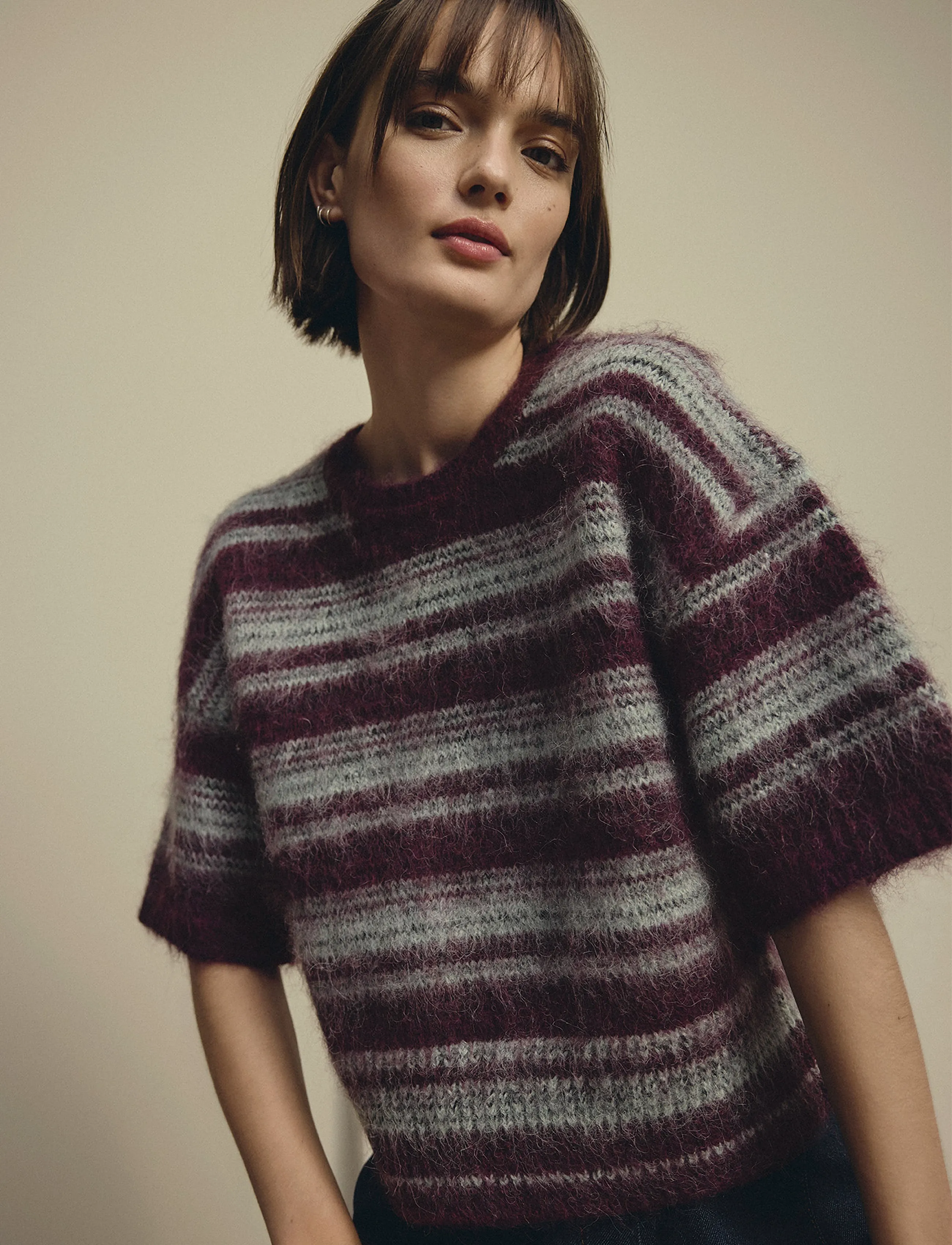 MSCH Copenhagen - MSCHLycie 2/4 Pullover STP - striktrøjer - p purple/h gray - 0